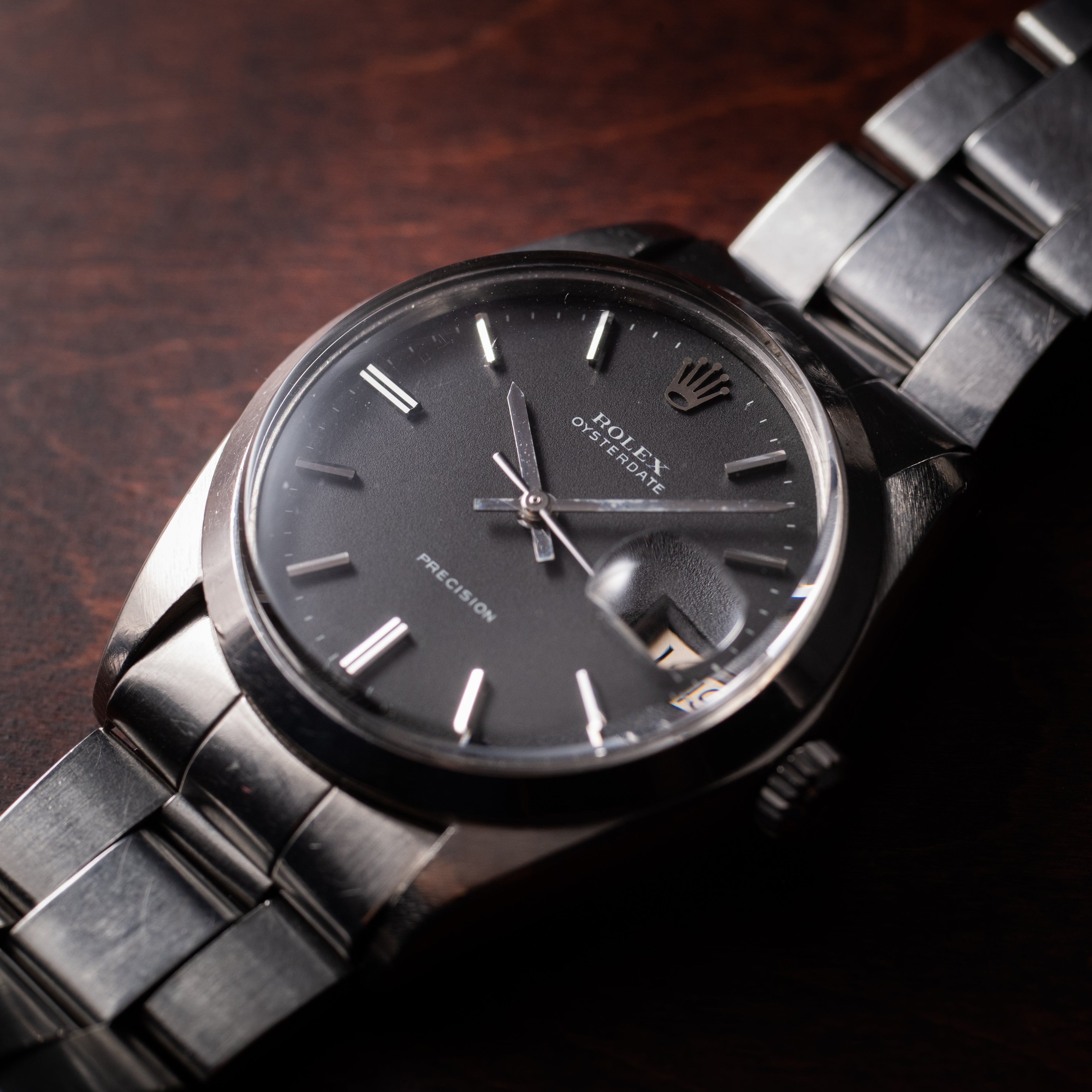 ロレックス オイスターデイト 1970年製/昭和45年製 手巻き Ref.6694 ブラックダイヤル