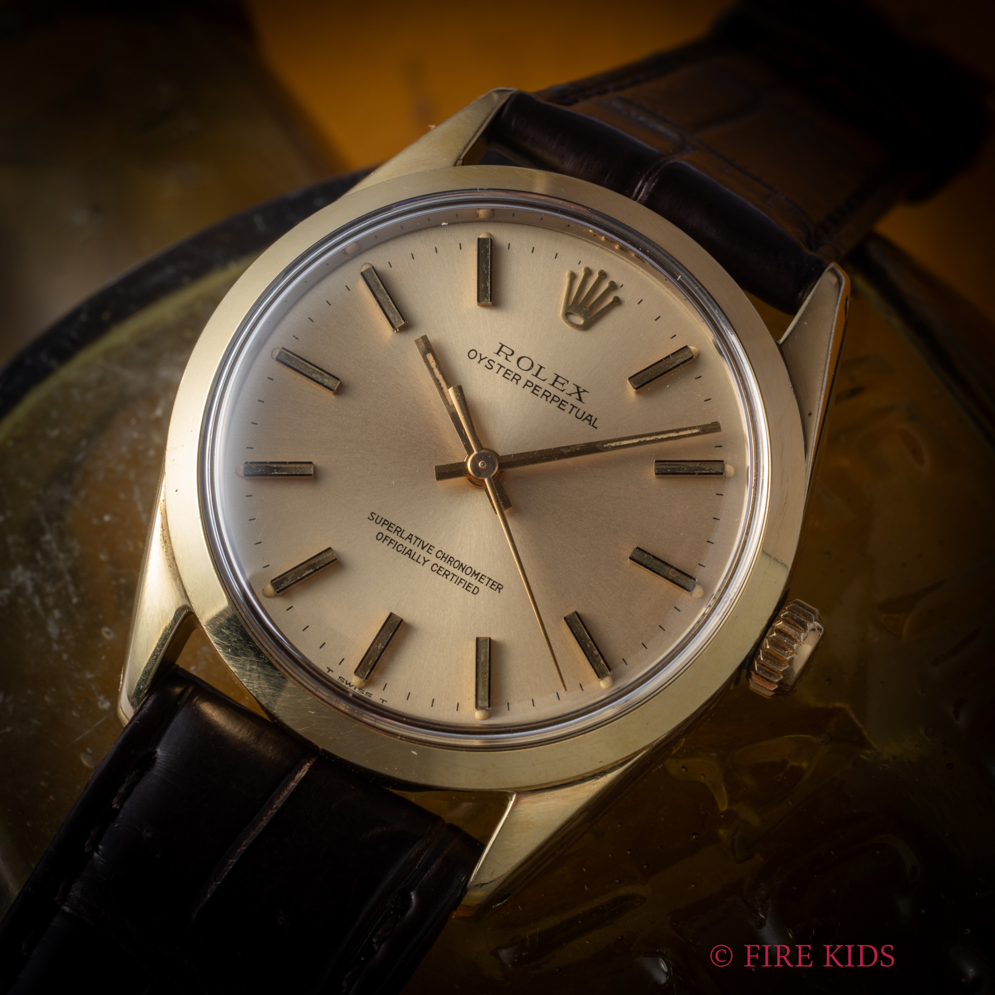 ロレックス 1970年製 オイスターパーペチュアル 金張り自動巻きノンデイト Ref.1024 Cal.1570