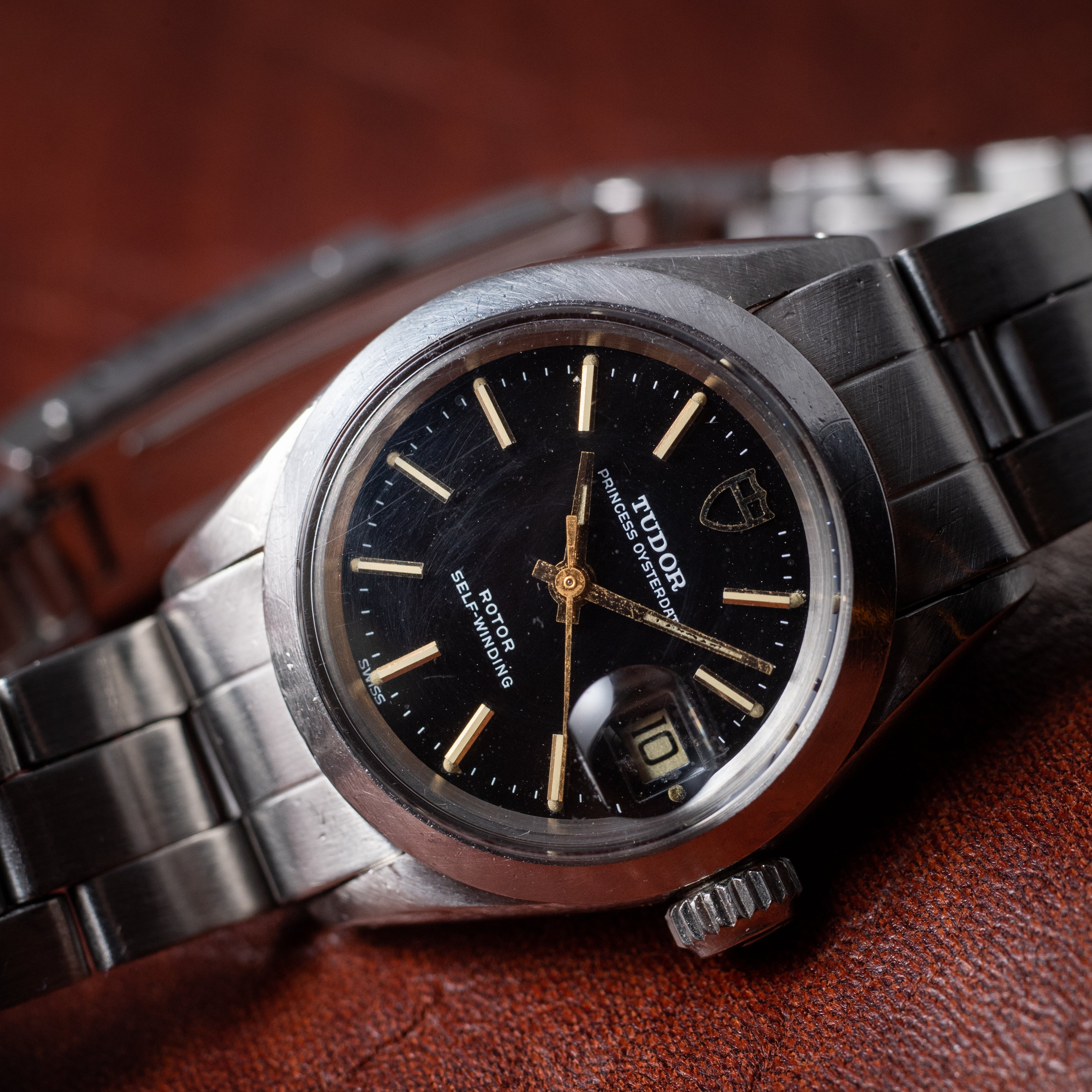 チューダー プリンセスデイト 1972年製 レディース ブラックダイヤル