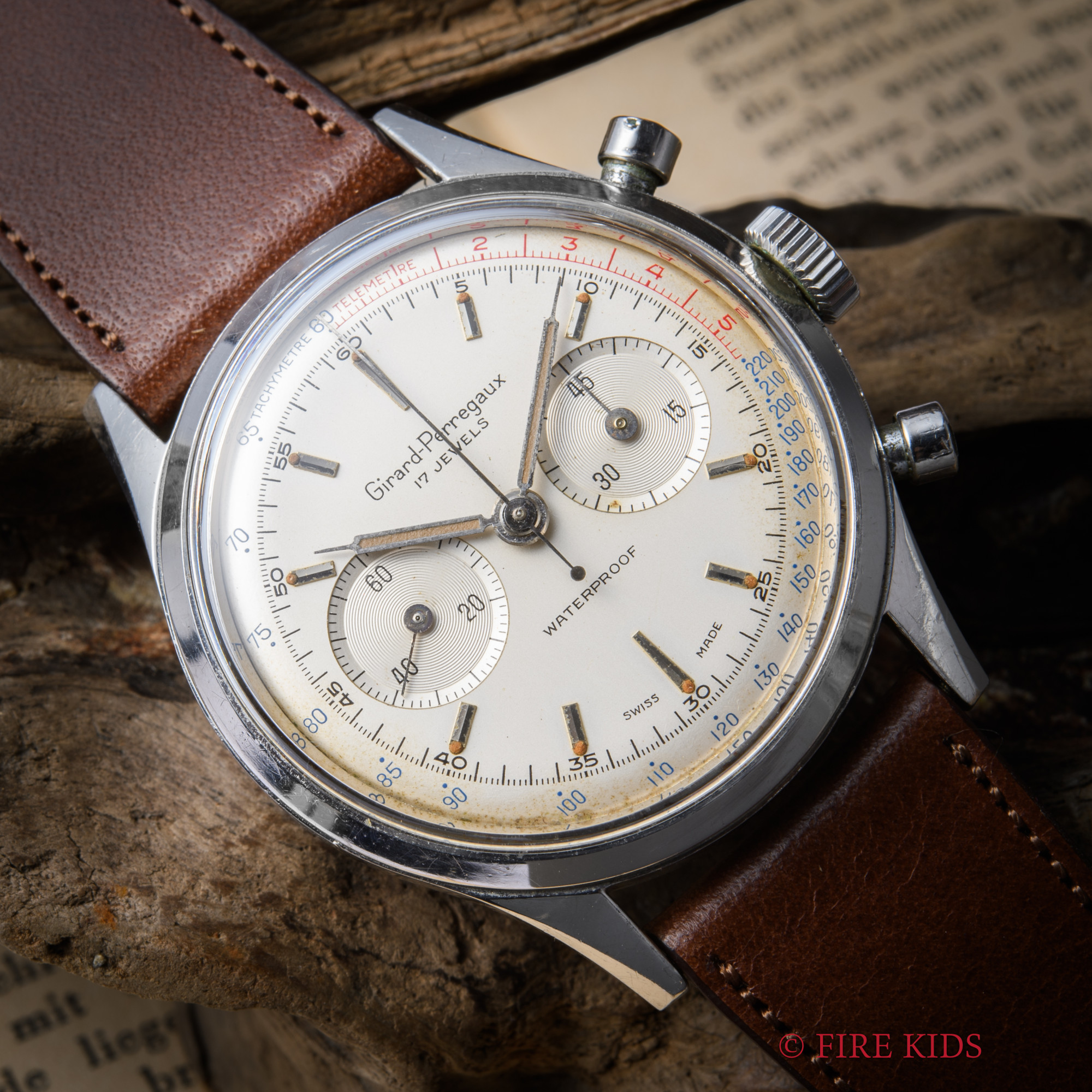 ジラールペルゴGirard-Perregaux ２レジスター クロノグラフ1950年代製Cal.0409エクセルシオパーク