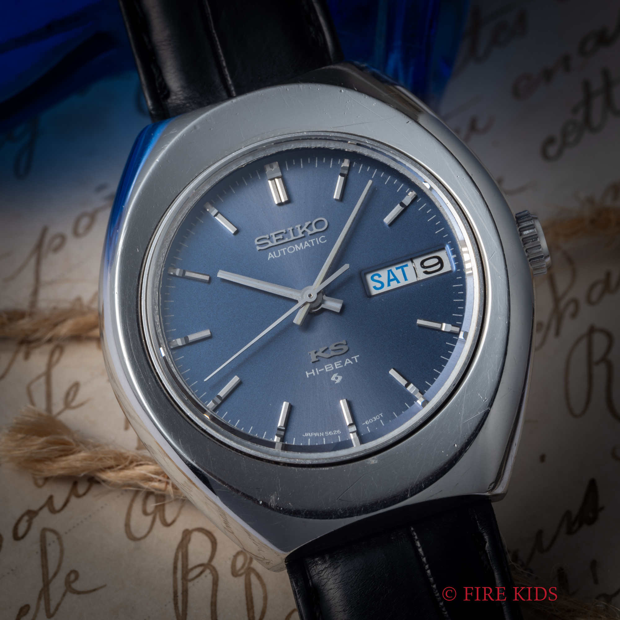 セイコー SEIKO キングセイコー 56KS 1972年製 オーバル型 ブルー ハイビート自動巻