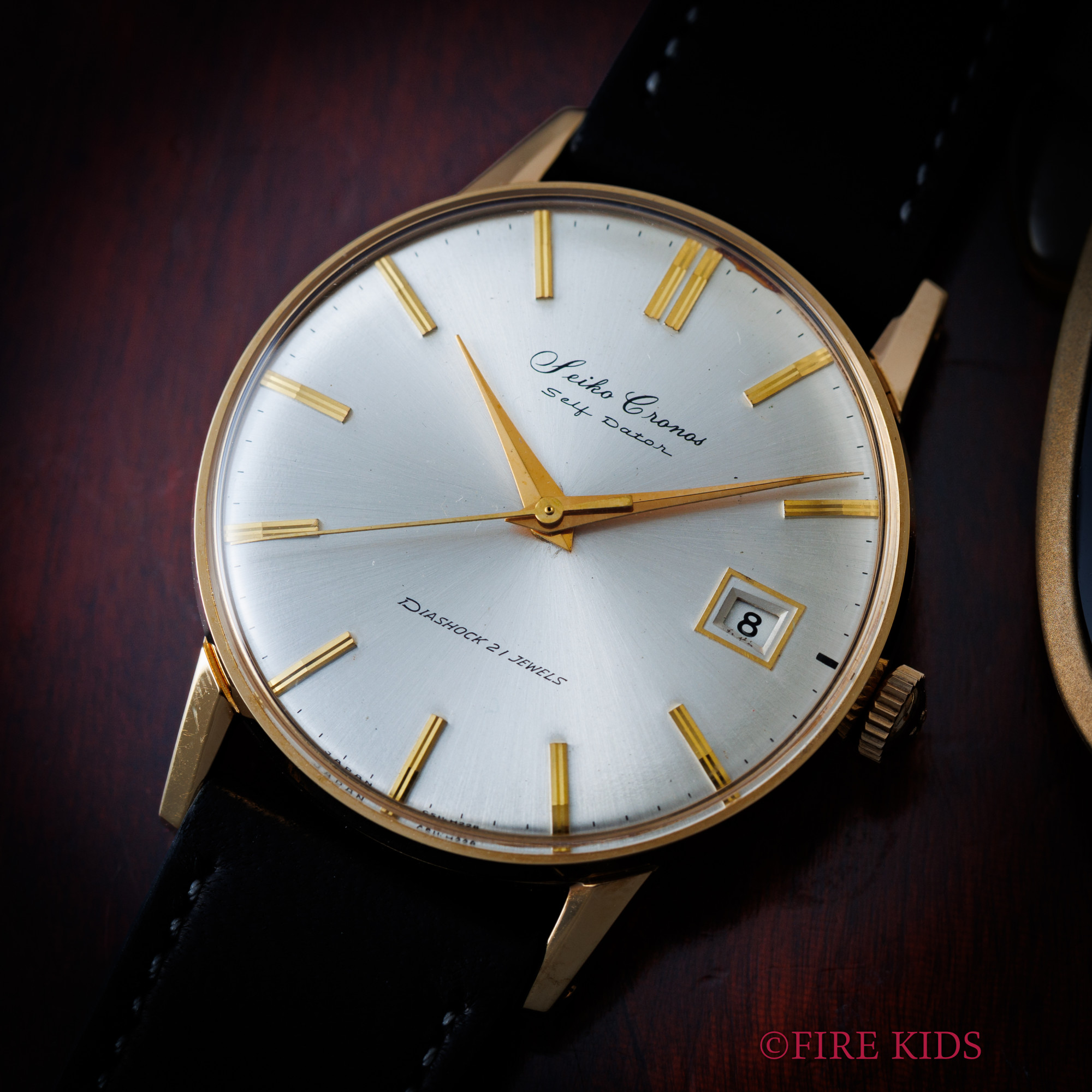 セイコー クロノス セルフデータ 1963年製 Ref.15020 手巻き EGP/GFバック ドーフィンハンド