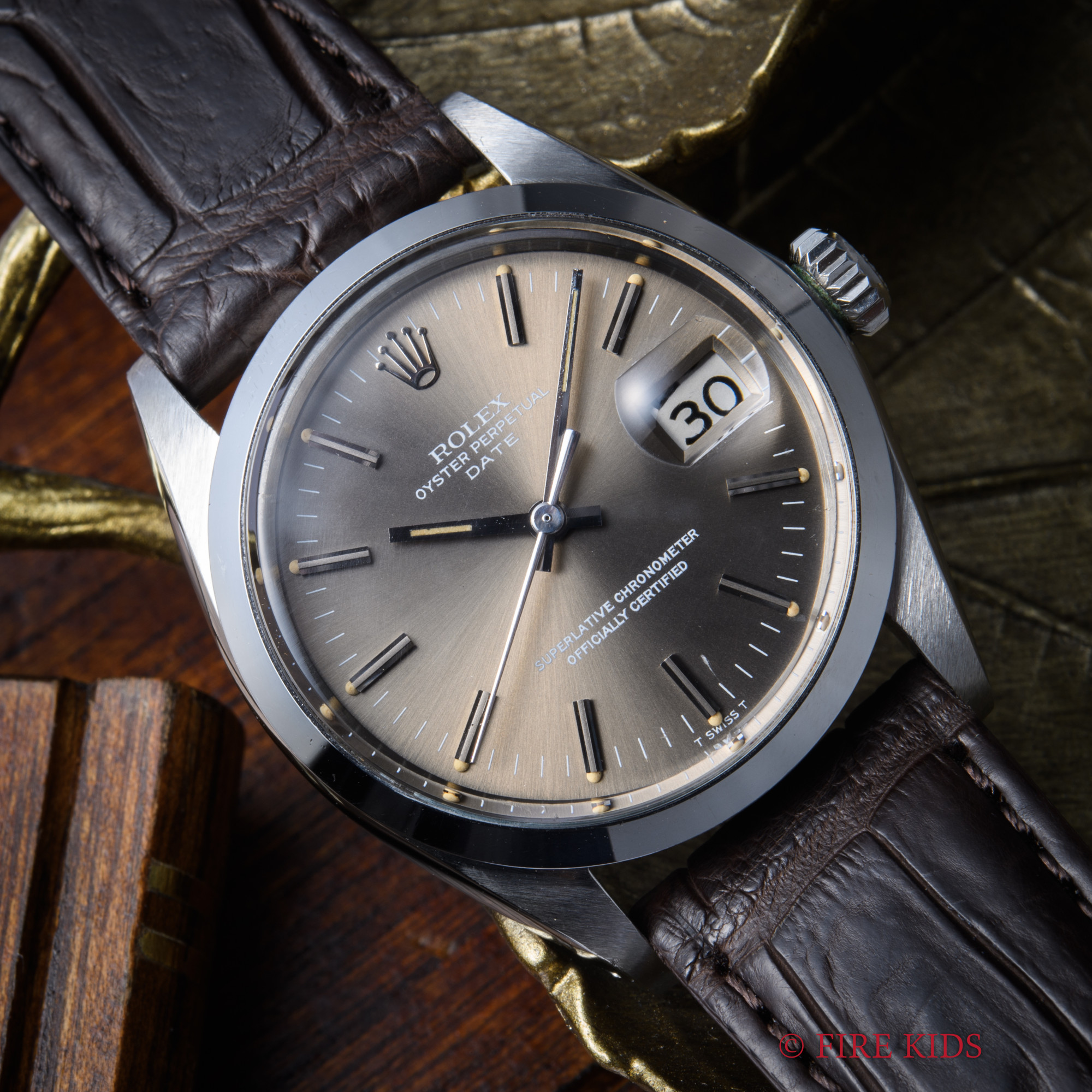 ロレックス ROLEX オイスターパーペチュアル 1969年製 ブラウンゴースト Ref.1500 純正尾錠付