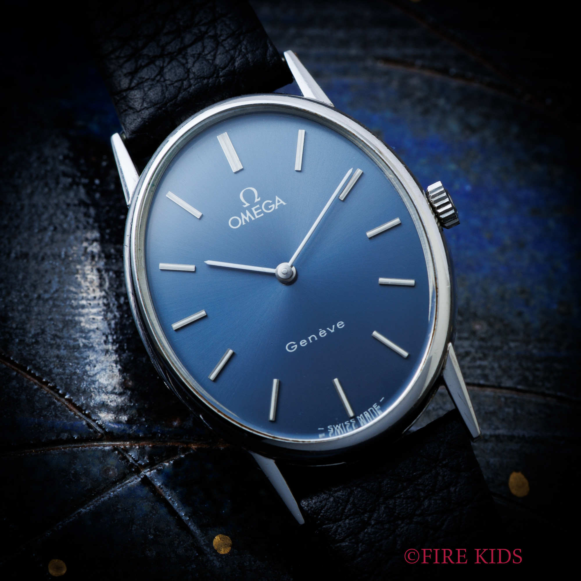 オメガ OMEGA ジュネーブ 1973年製 オーバルケース Ref.511.416 手巻き 純正尾錠 ブルーダイヤル
