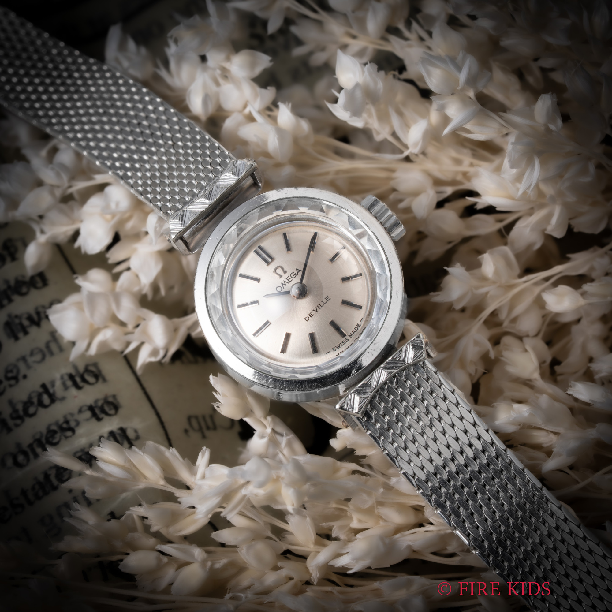 オメガ OMEGA デ・ヴィル 1969年製 Ref.511.286 手巻き Cal.485 ファセットガラス 純正メッシュブレス