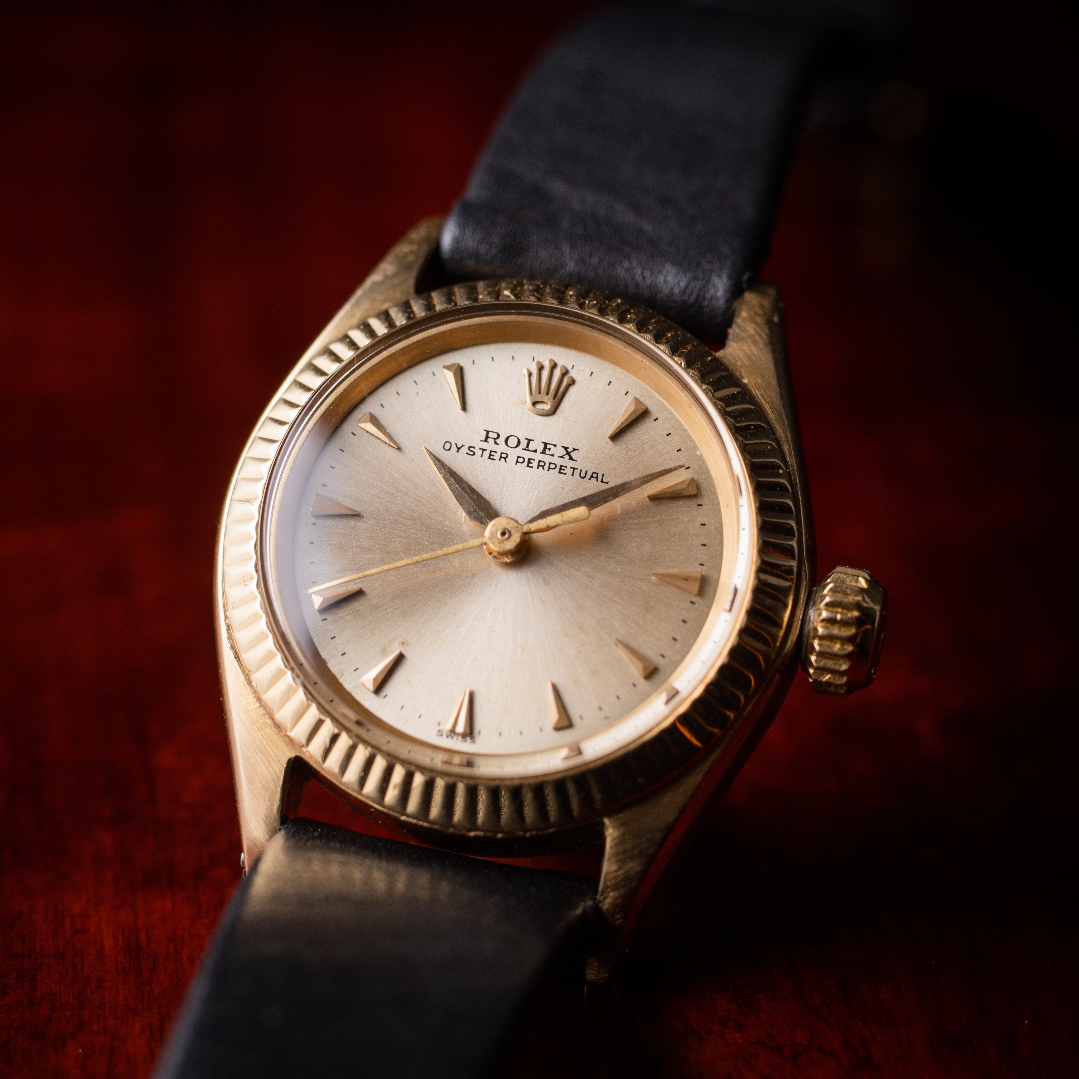 ロレックス レディース オイスターパーペチュアル 14KYG 1950年代製 純正尾錠付き