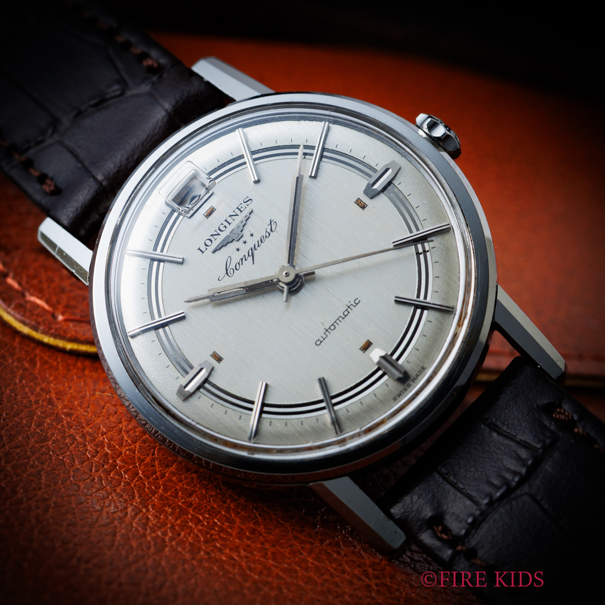 ロンジン LONGINES コンクエスト 1959~1961年製 自動巻 Ref.9024 2 ラウンドケース 魚メダリオン