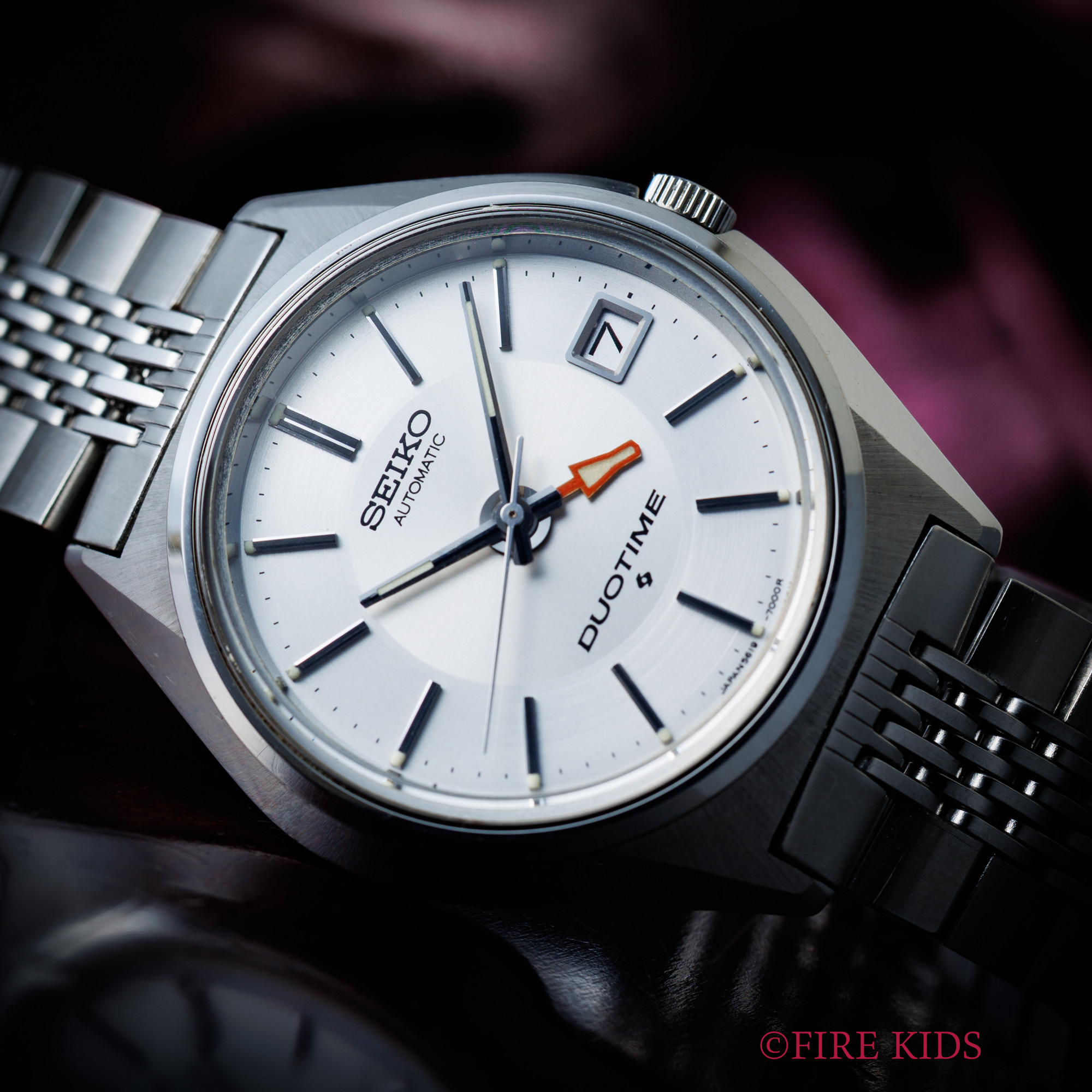 セイコー SEIKO デュオタイム 1972年製 Ref.5619-7000 自動巻き 純正ステンブレス 2か国表示機能 ツートンダイヤル