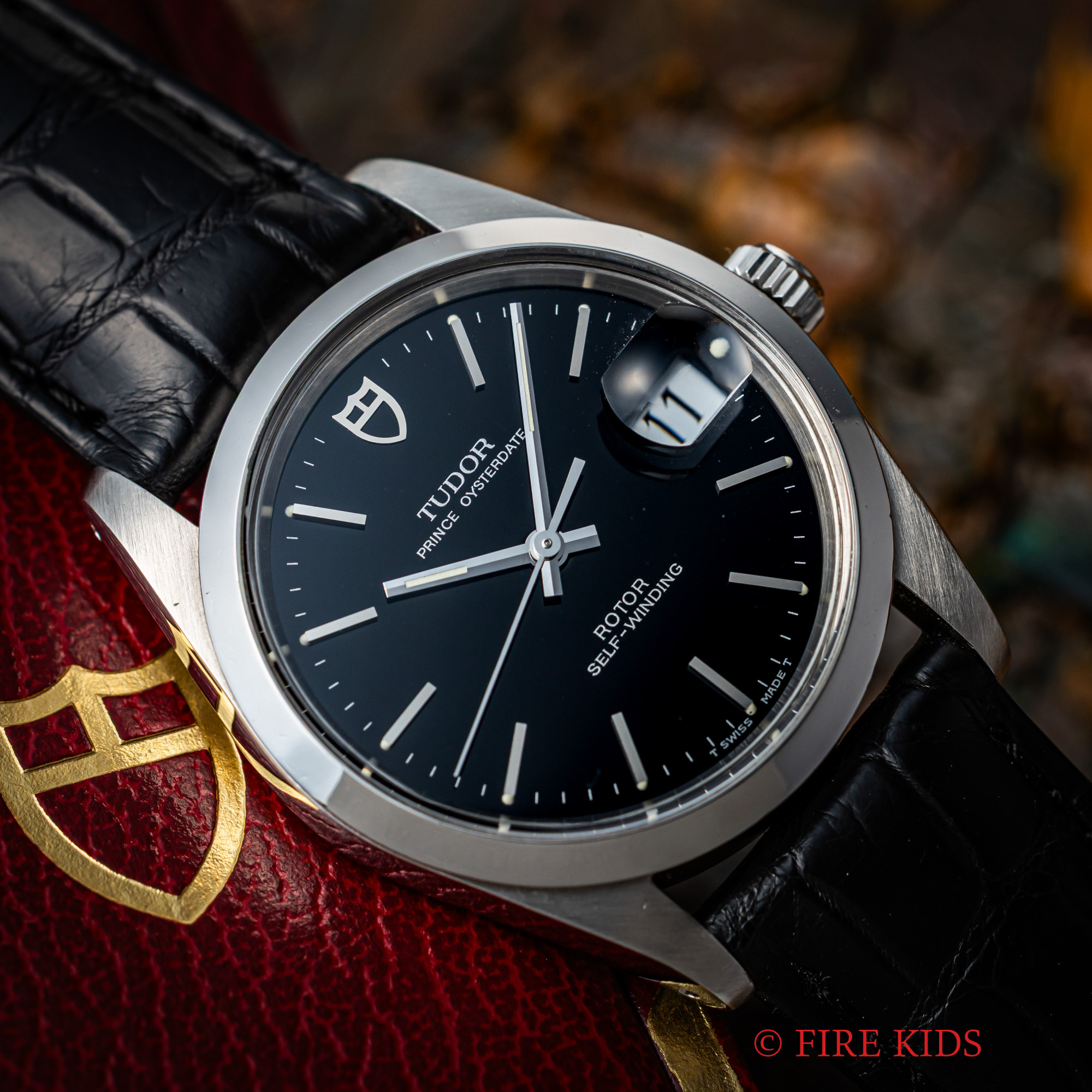 チューダー TUDOR プリンスデイト 1989年製 Ref.74000N ブラック文字盤 自動巻 箱付