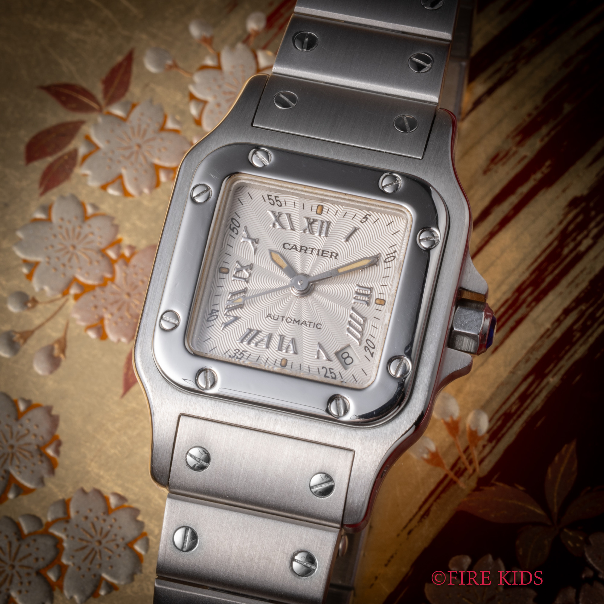 カルティエ CARTIER 1999年製 サントスガルベ 20周年記念限定モデル SMサイズ Ref.2423 自動巻 純正ステンレスブレス