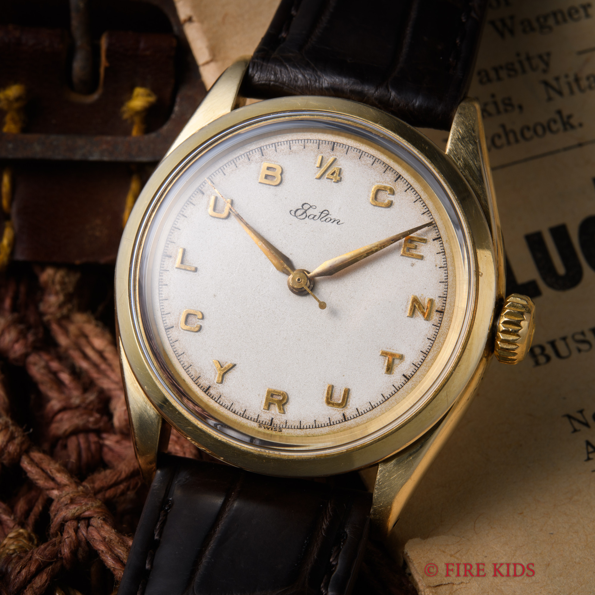 ロレックス  ROLEX クォーターセンチュリークラブ 1955年製 イートン社勤続25周年記念 K14金無垢 手巻き