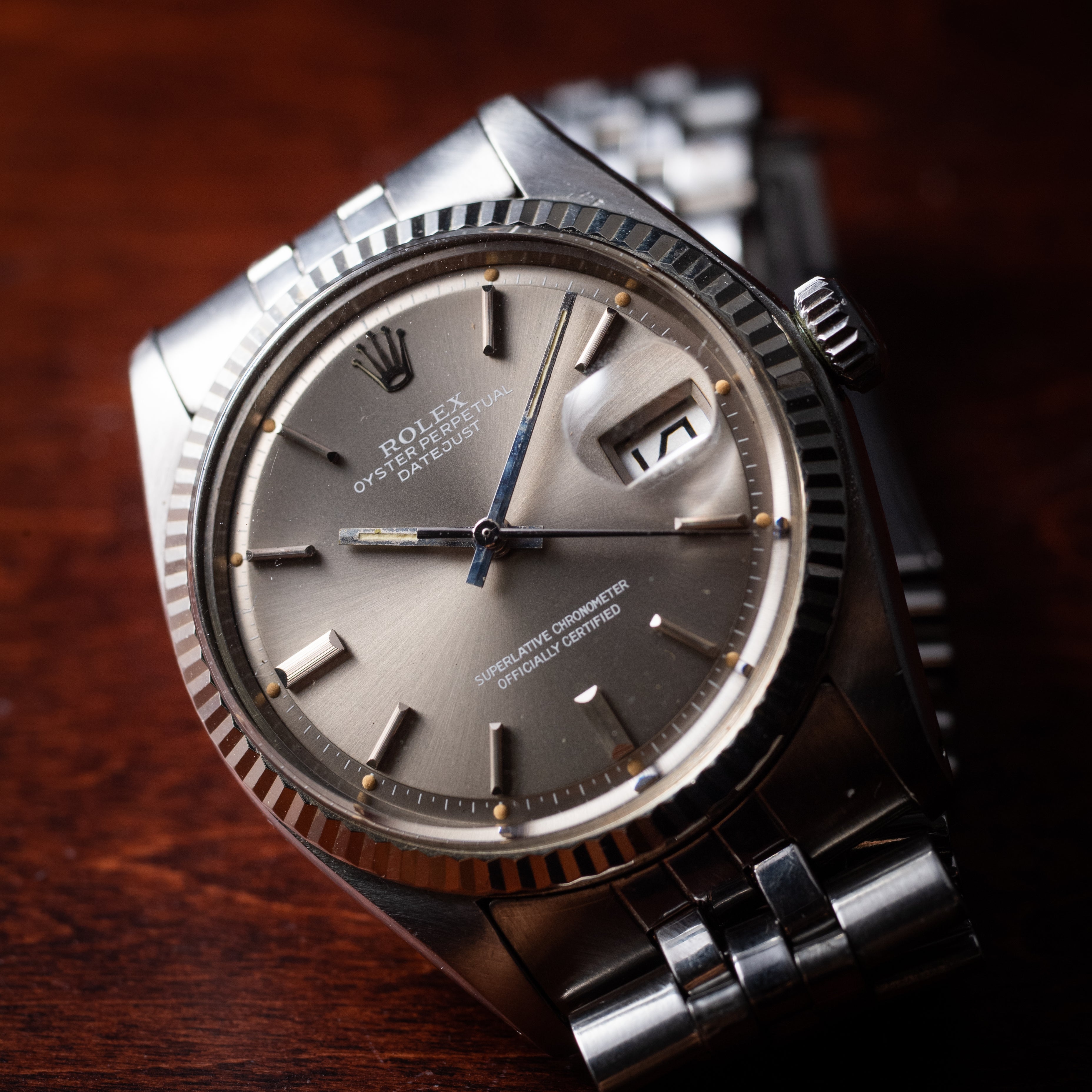 ロレックス 1972年製 デイトジャスト Ref.1601 グレーダイヤル