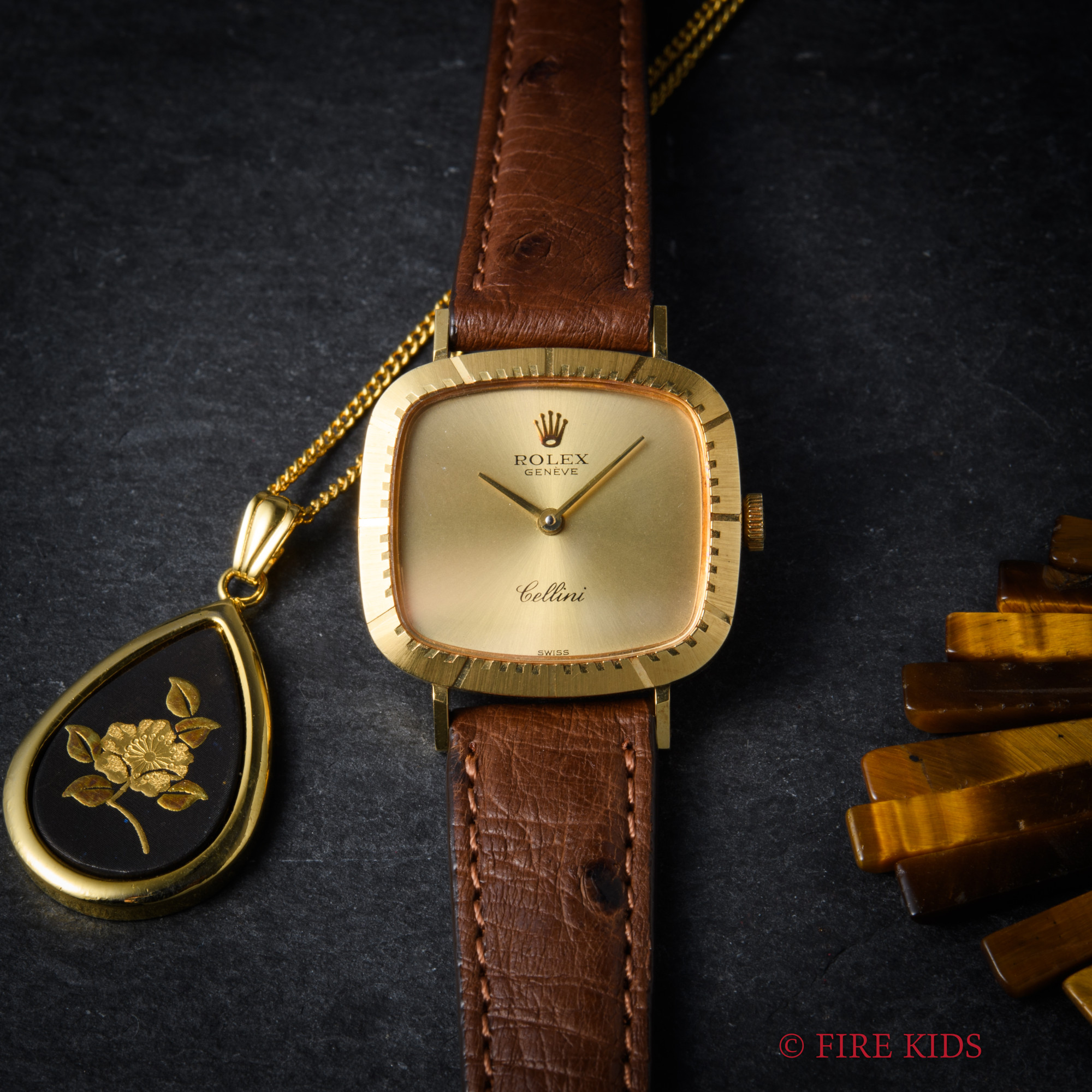 ロレックス ROLEX チェリーニ レディース 18KYG 1975年製 シャンパン文字盤 Ref.4082 手巻き 純正GP尾錠