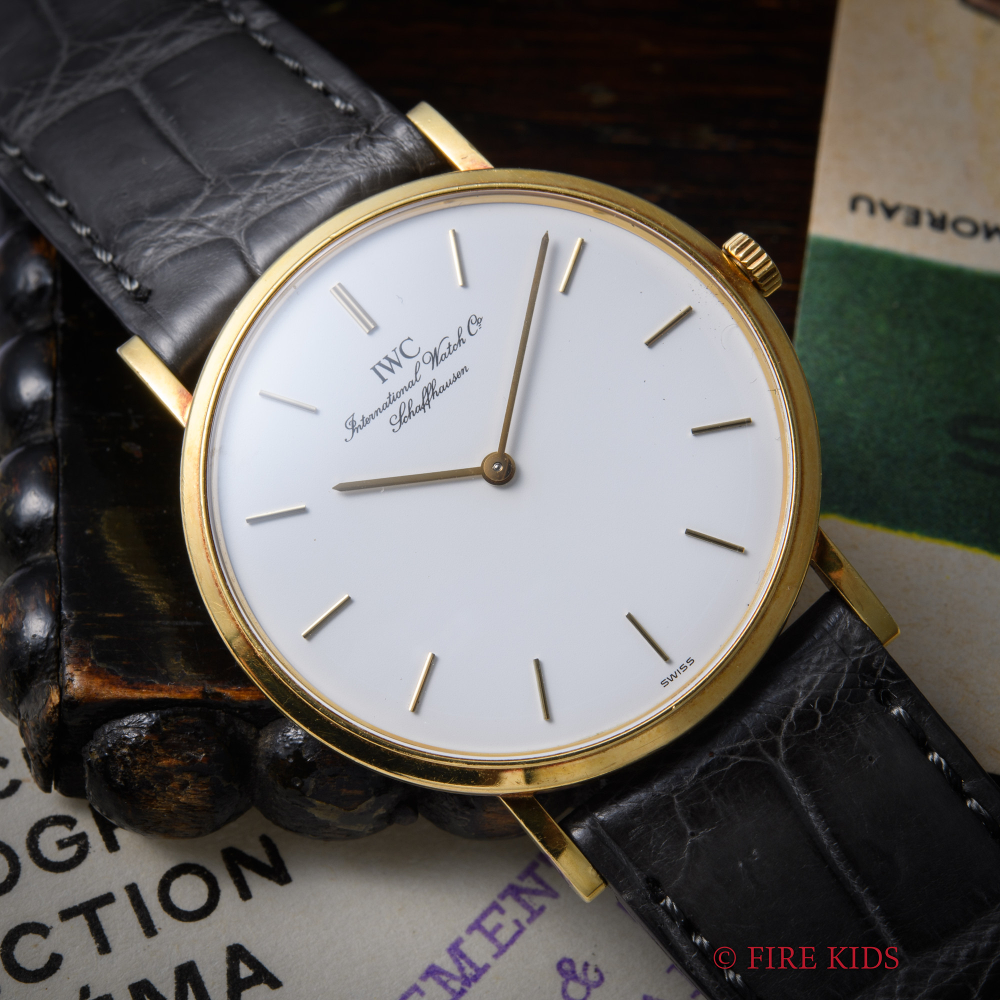 IWC ポートフィノ 18KYG ラウンドケース 2002年製 Ref.2010 手巻き Cal.1852 純正GF尾錠