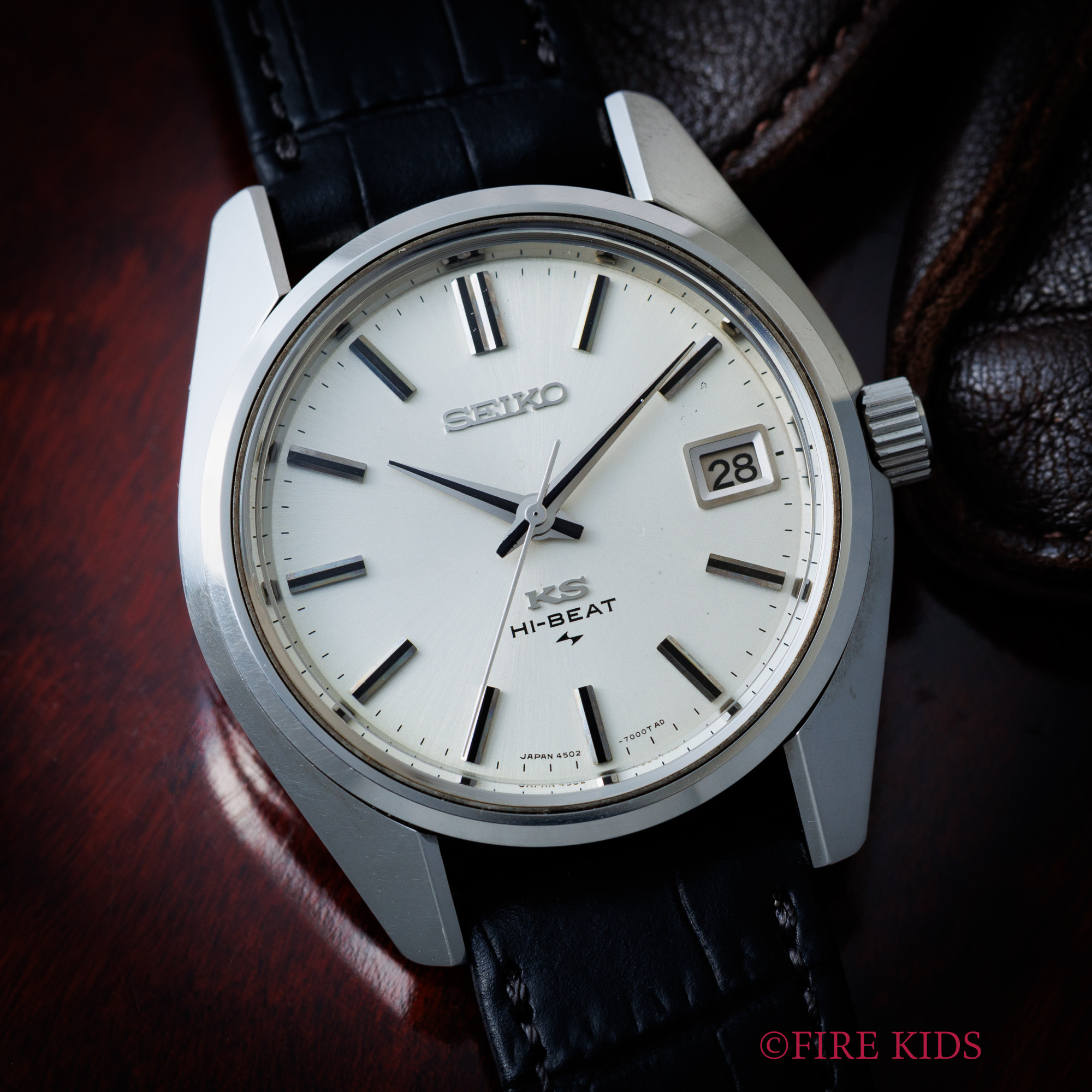 セイコー SEIKO 45キングセイコー 1973年製 Ref.4502-7001 ハイビート手巻き Cal.4502A シルバーダイヤル KSメダリオン 裏シール