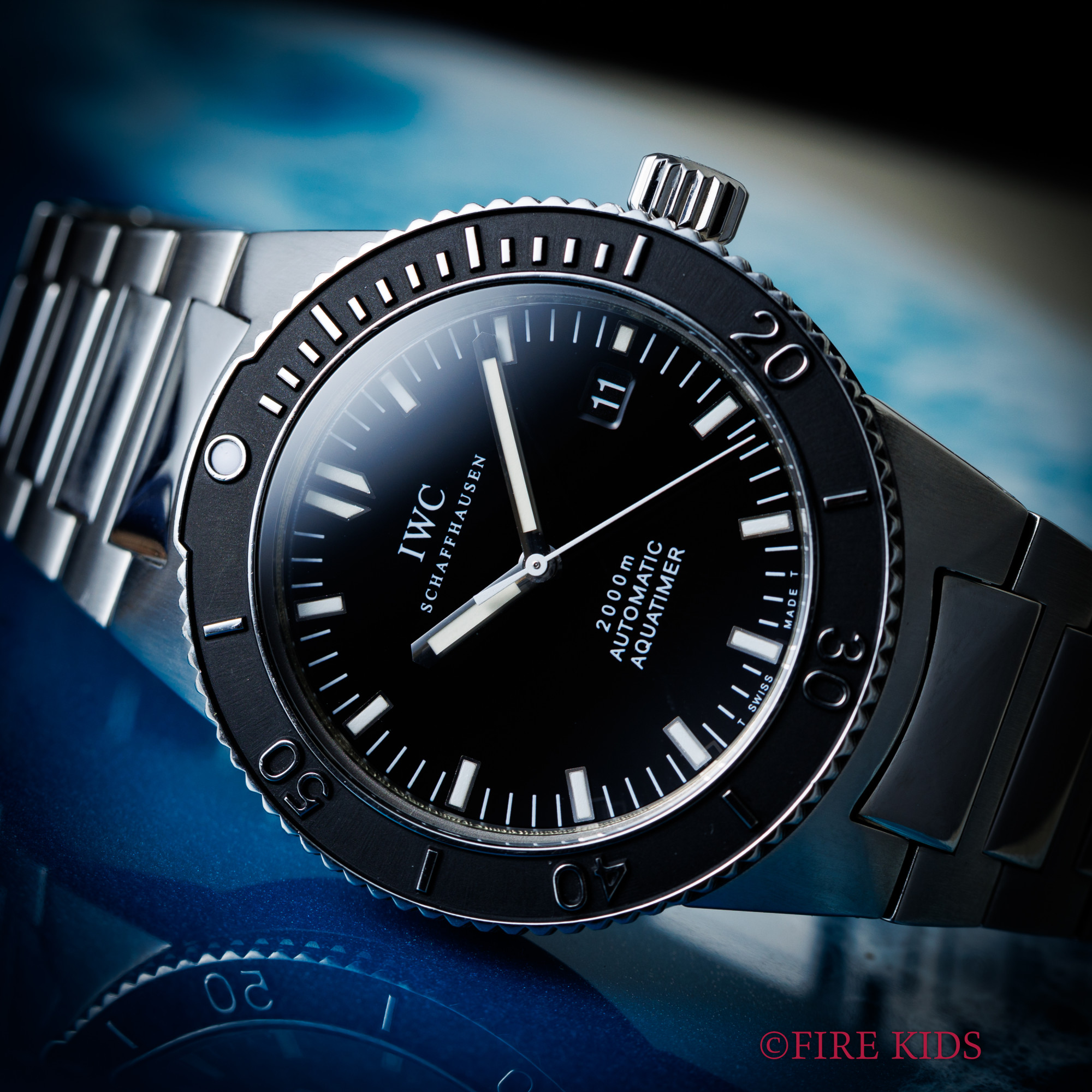 IWC GST アクアタイマー 2003年製 トリチウム夜光 自動巻き 純正ブレス 箱、ギャランティー、冊子付