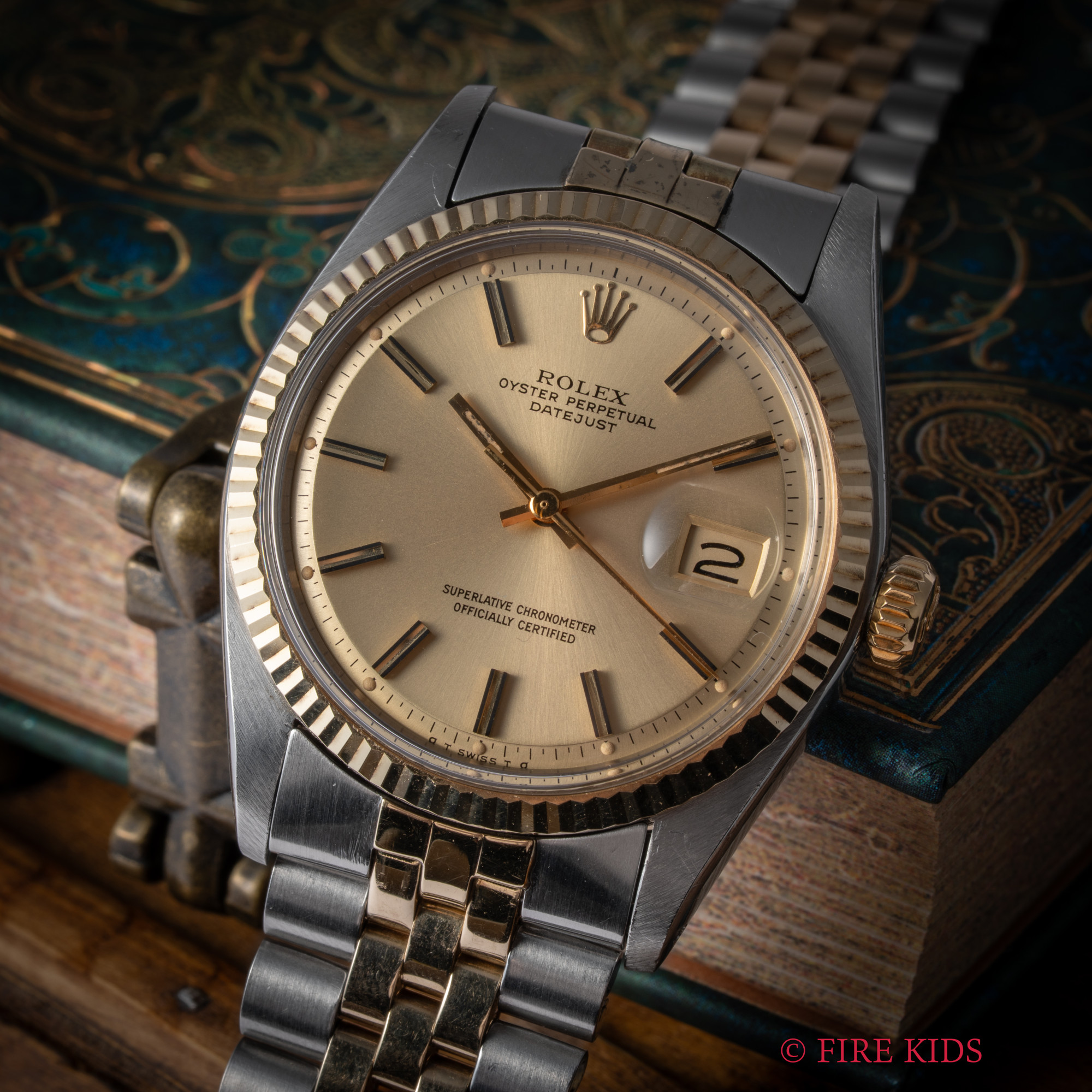 ロレックス ROLEX デイトジャスト 1971年製 シャンパン コンビ Cal.1570 純正コンビブレス
