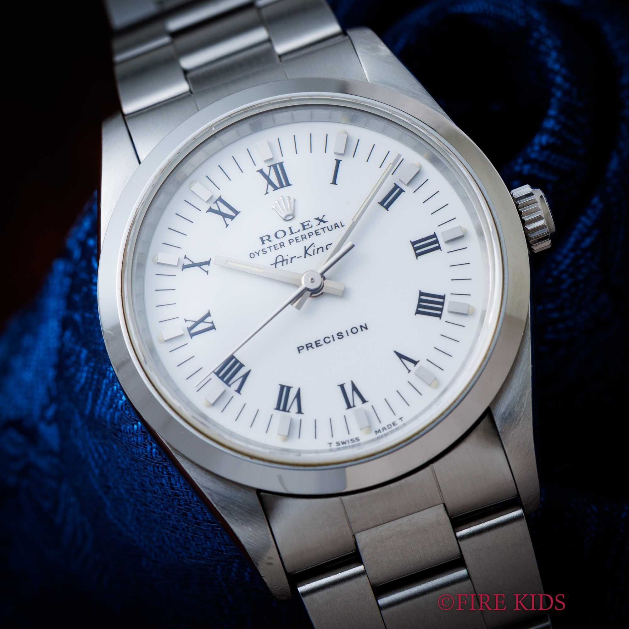 ロレックス ROLEX エアキング 1997年製 自動巻き ノンデイト ホワイトローマンダイヤル トリチウム夜光 Ref.14000