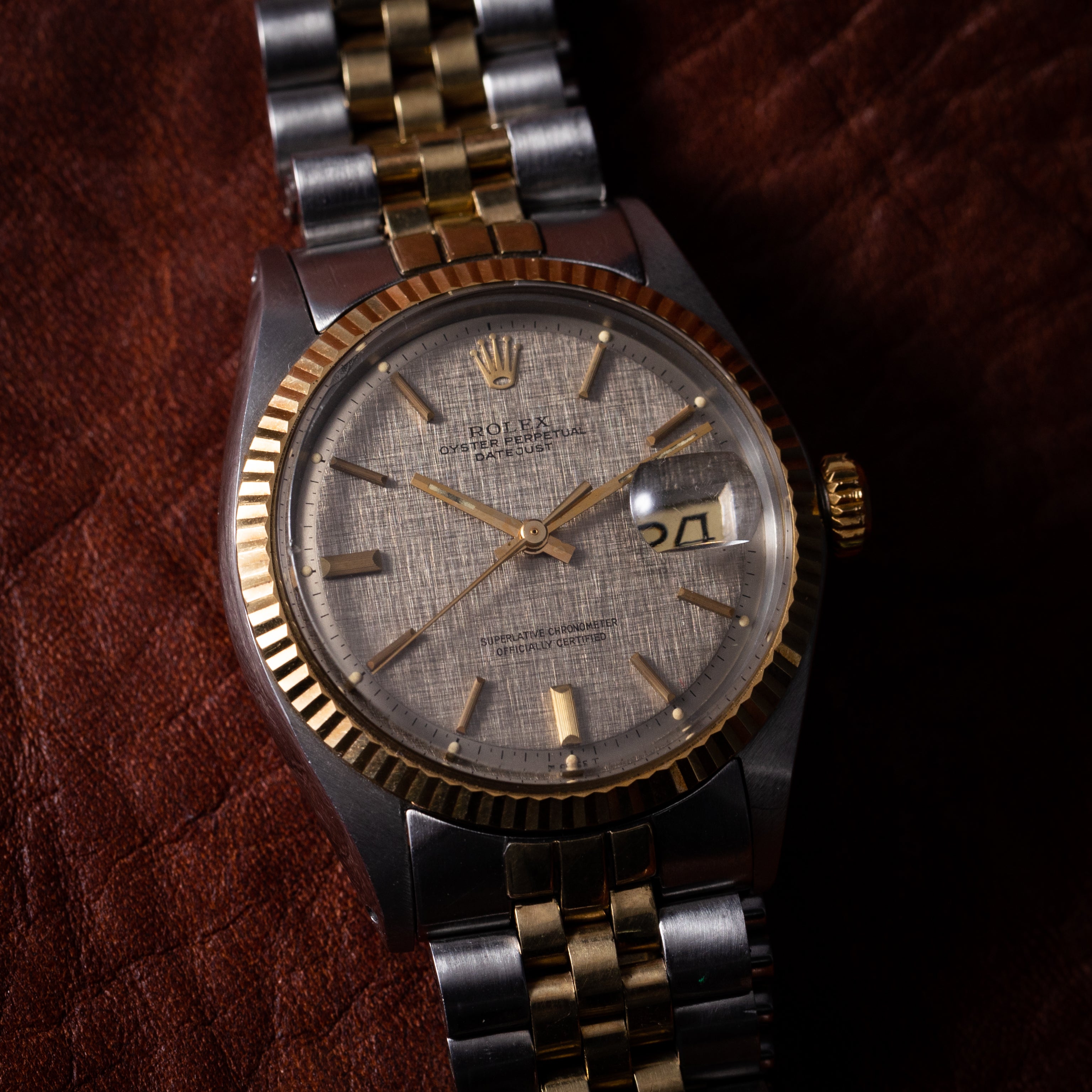 ロレックス デイトジャスト 1971年製 Ref.1601 コンビ グレーリネンダイヤル