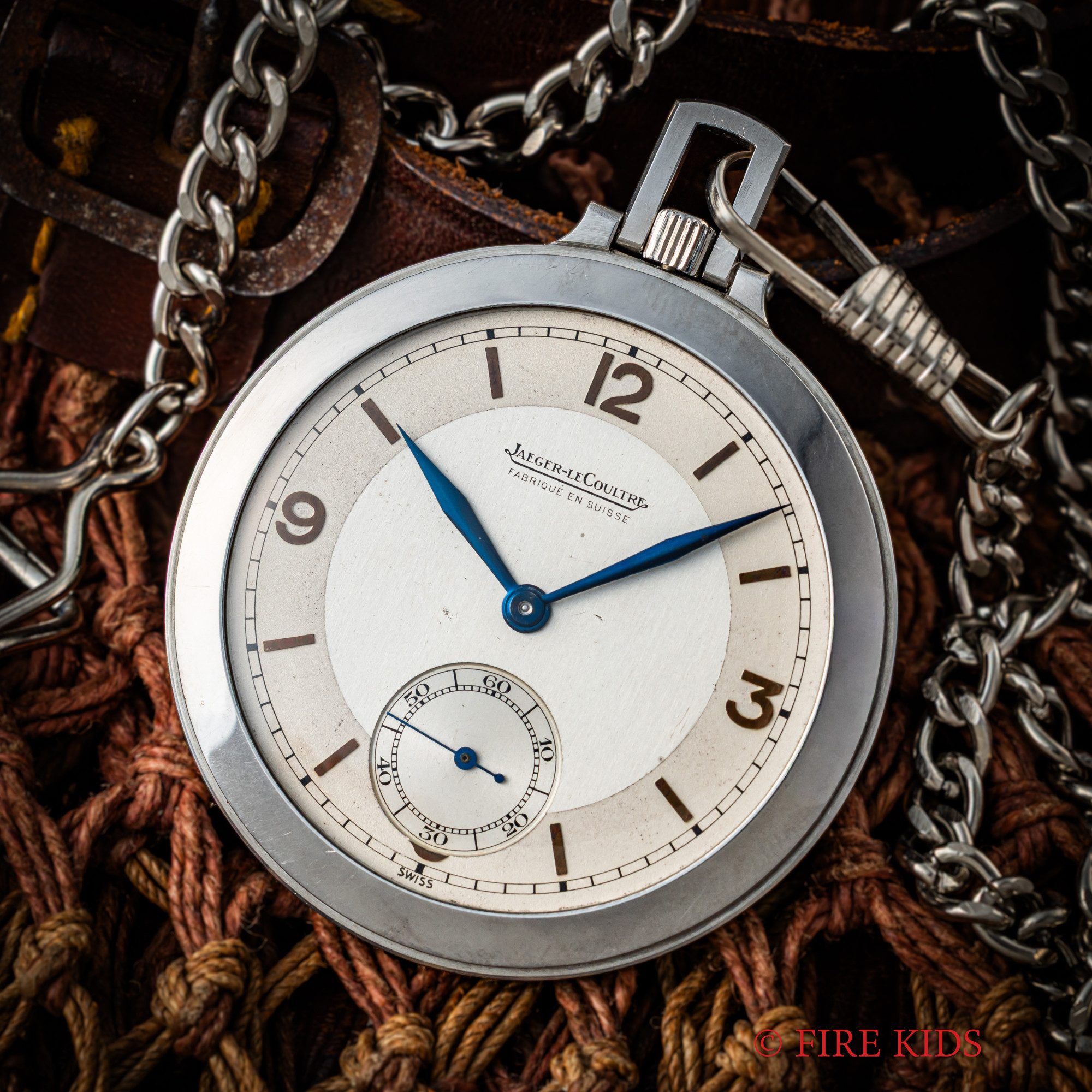 ジャガールクルト JAEGER-LECOULTRE 懐中時計 ツートンダイヤル 1940年代製 手巻き