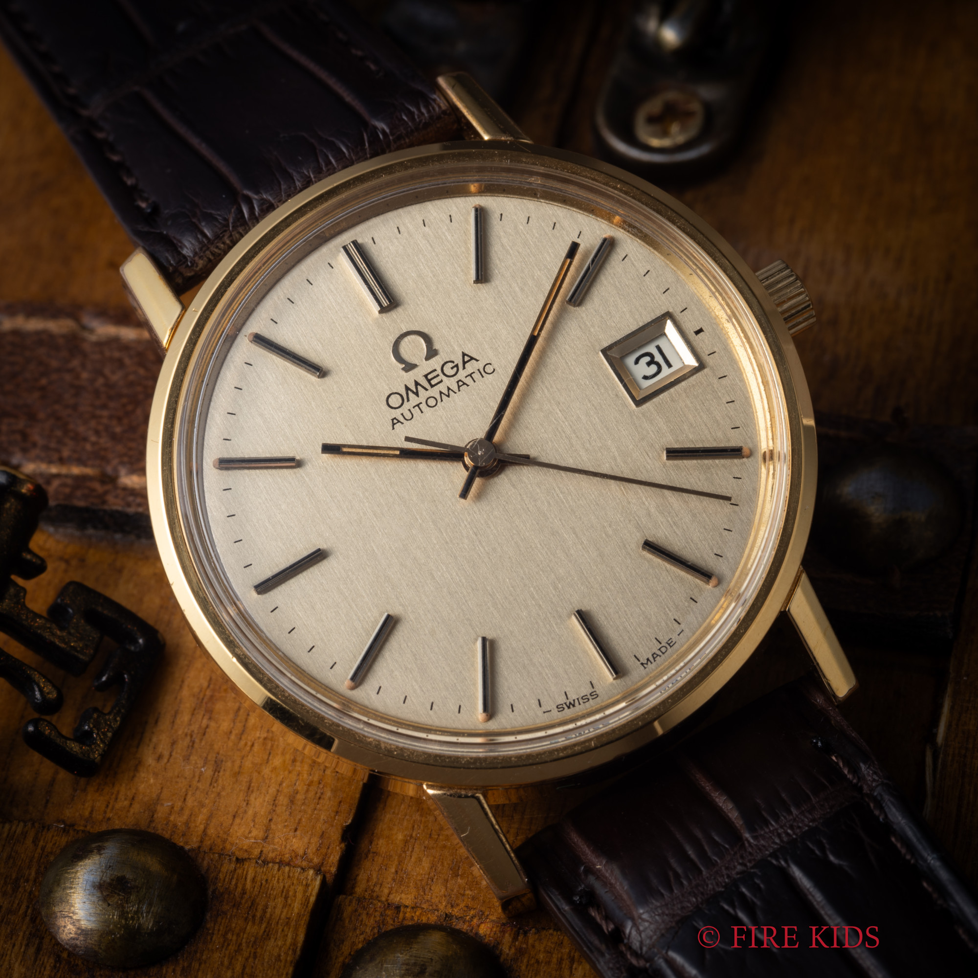 オメガ OMEGA ウンドケース 金張り 1977年製 Ref.1660202 自動巻き Cal.1012 純正プラスチック風防