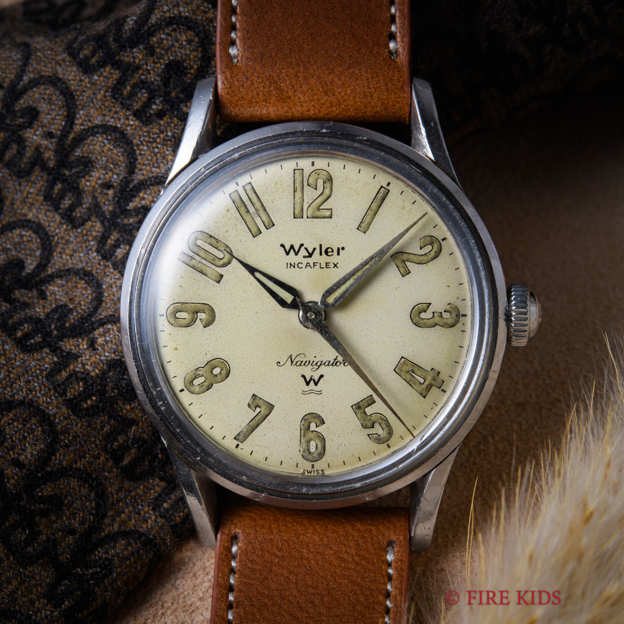 ワイラー WYLER ナビゲーター 1940年代製 手巻 Ref.1-1162 アラビア数字インデックス