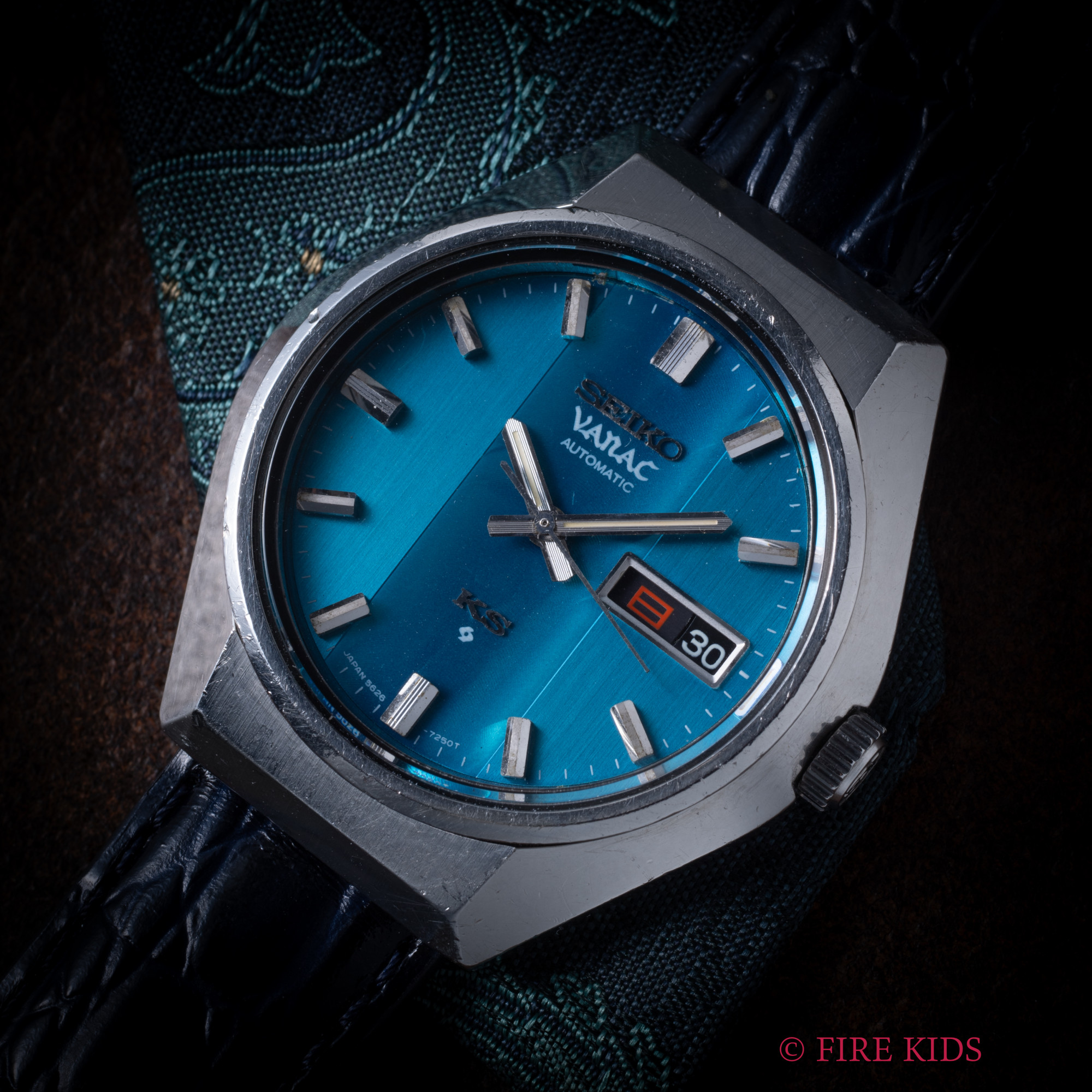 セイコー SEIKO 56キングセイコーバナック 1973年製 ブルー文字盤 Ref.5626-723C ハイビート自動巻き 平面ガラス
