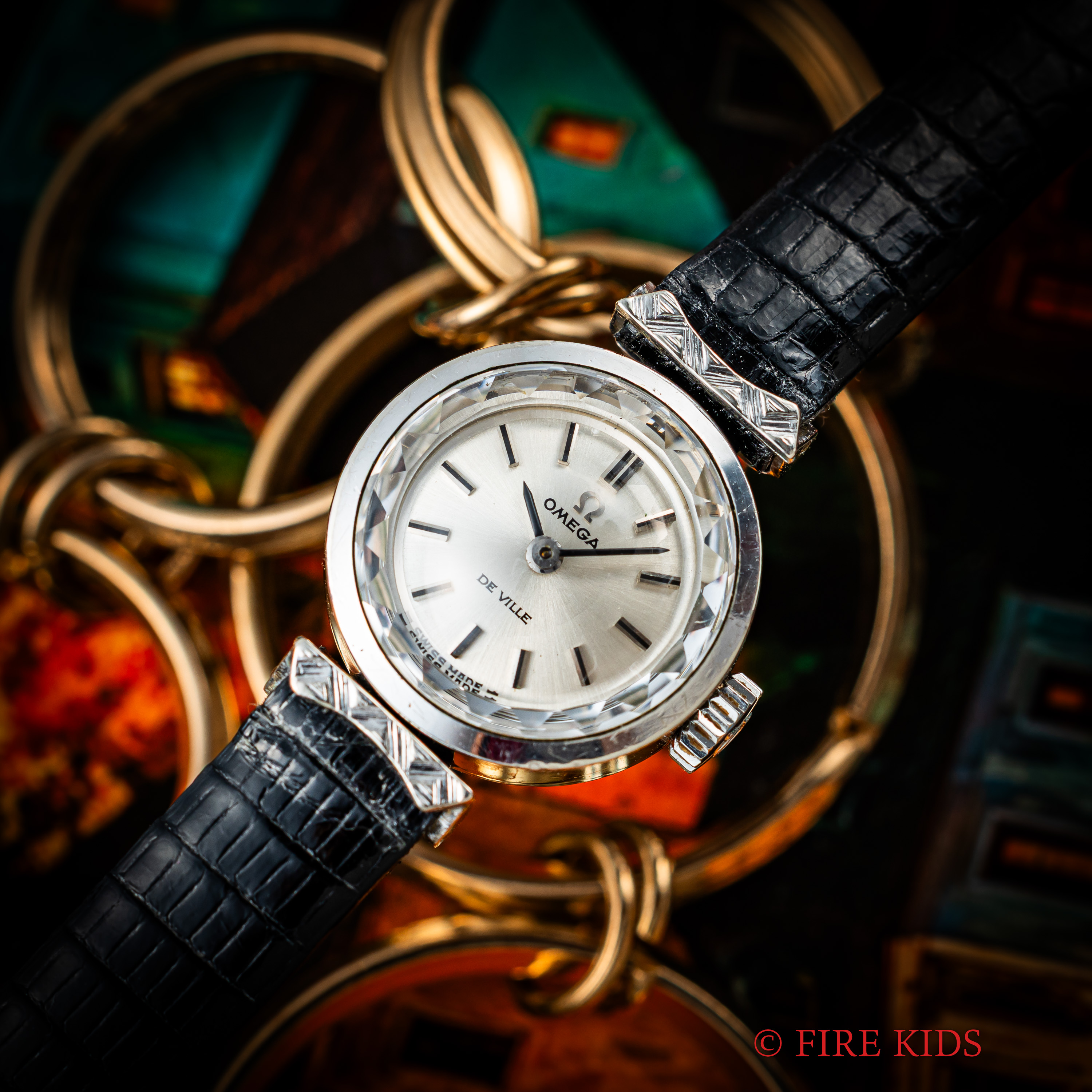 オメガ OMEGA デヴィル 1970年製 ファセットガラス レディース 手巻き