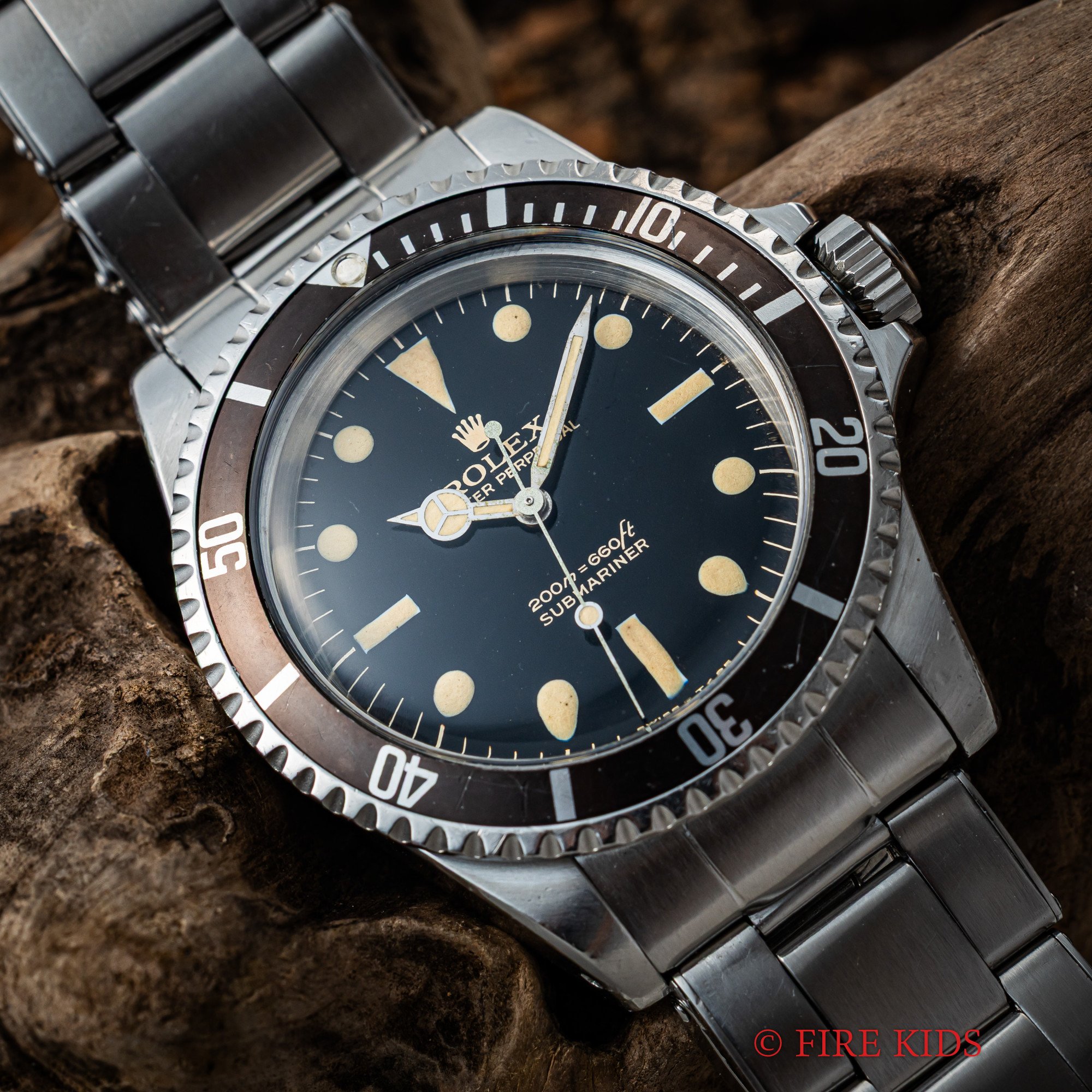 ロレックス ROLEX  サブマリーナー ブラックミラーダイヤル バートシンプソン 1966年製 Ref.5513 自動巻き Cal.1520 MK2ベゼル 純正リベットブレス