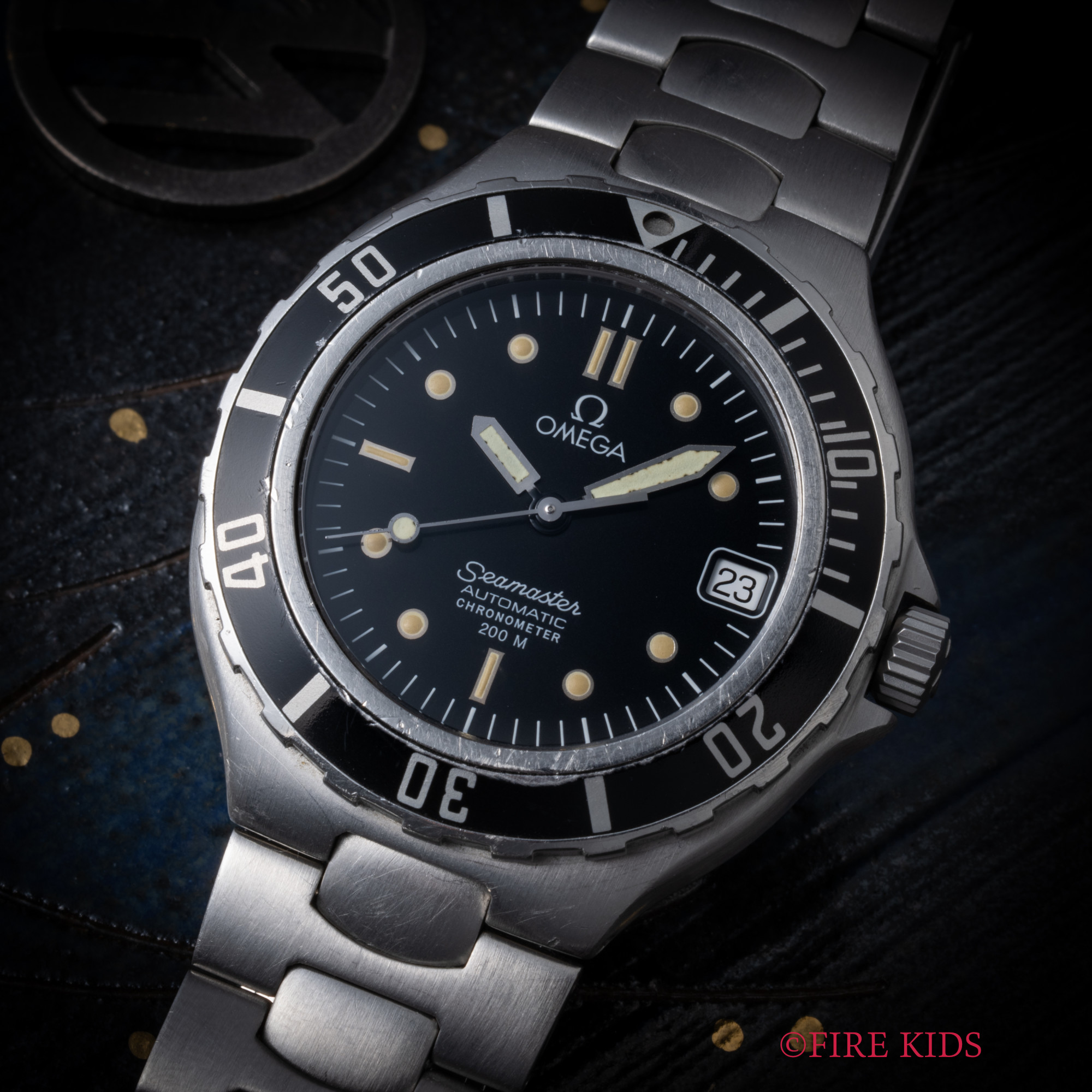 オメガ OMEGA シーマスター200 プレボンド ミッドサイズ 1988年製 ジェンタデザイン Ref.368.1062 自動巻き Cal.1111 純正ダブルロック式ブレス