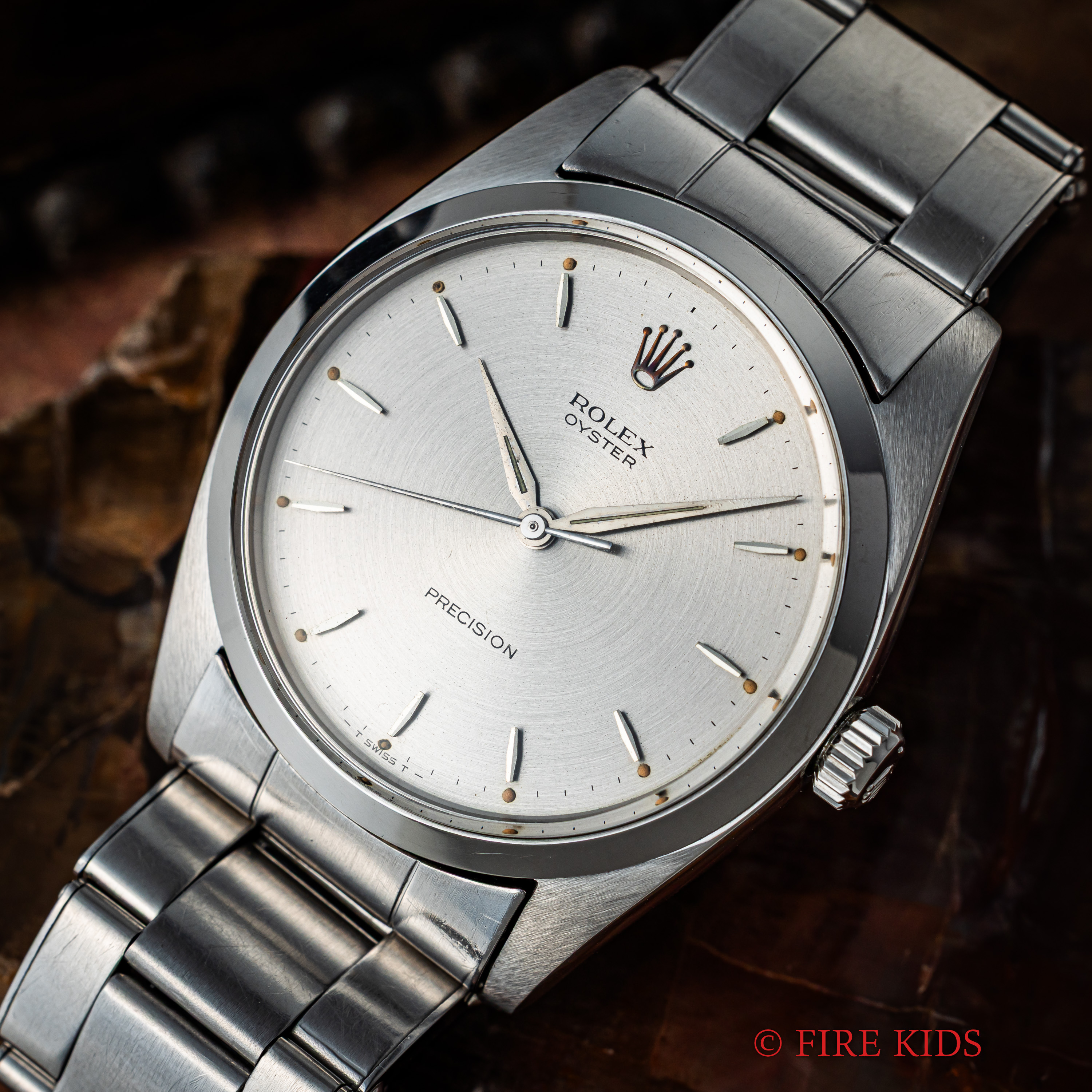 ロレックス ROLEX ビックオイスター 1964年製 Ref.6424 シルバーグレーダイヤル 手巻き 20mmリベットブレス