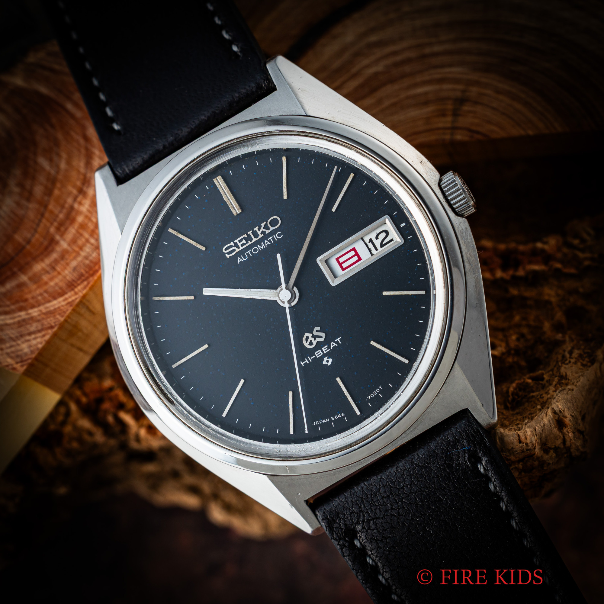 グランドセイコー GRAND SEIKO 56GS 1971年製 ネイビー Ref.5646-7010 ハイビート自動巻き デイデイト
