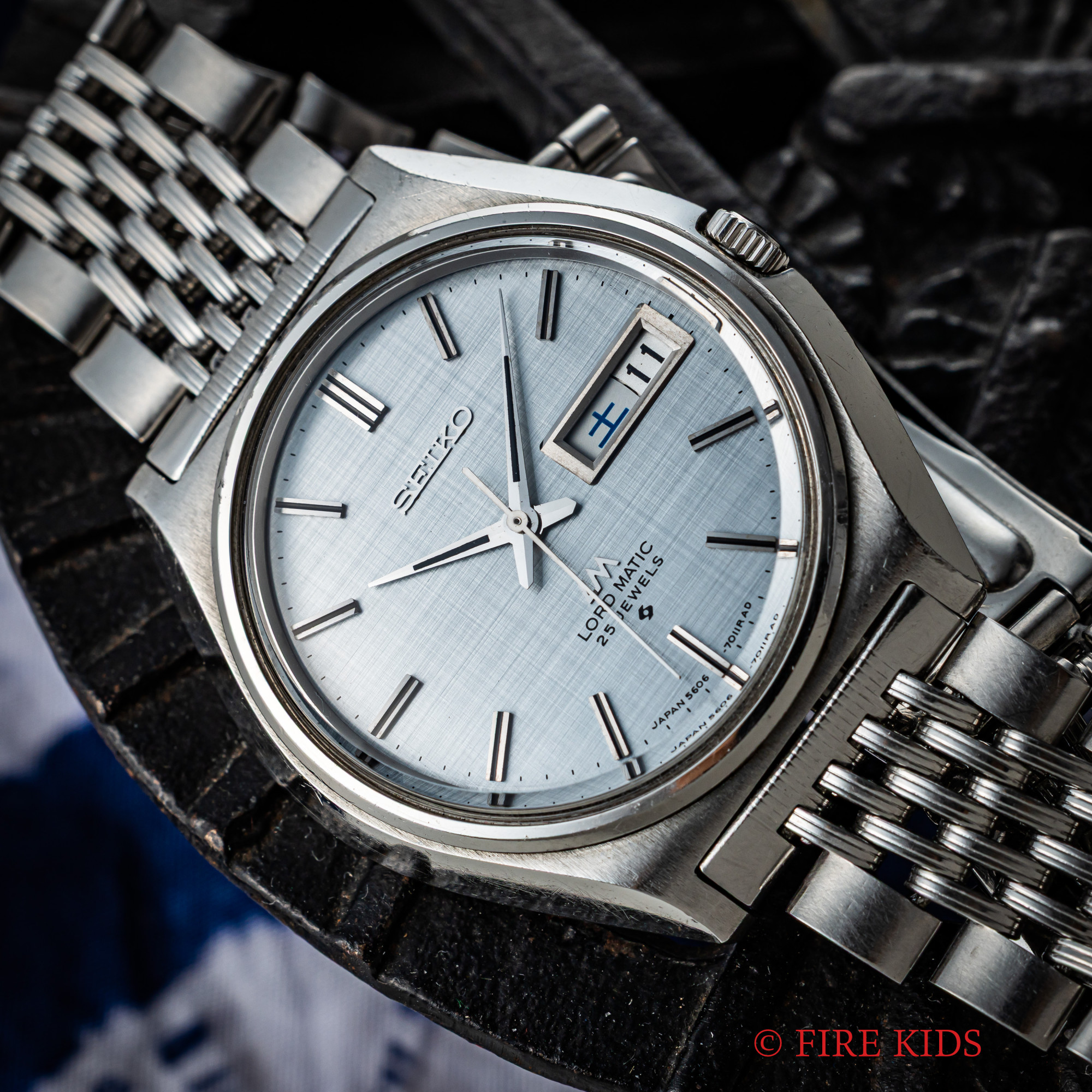 セイコー SEIKO ロードマチック 1969年製 ペールブルーカラー リネンダイヤル Ref.5606-7010 自動巻き Cal.5606 純正ステンブレス