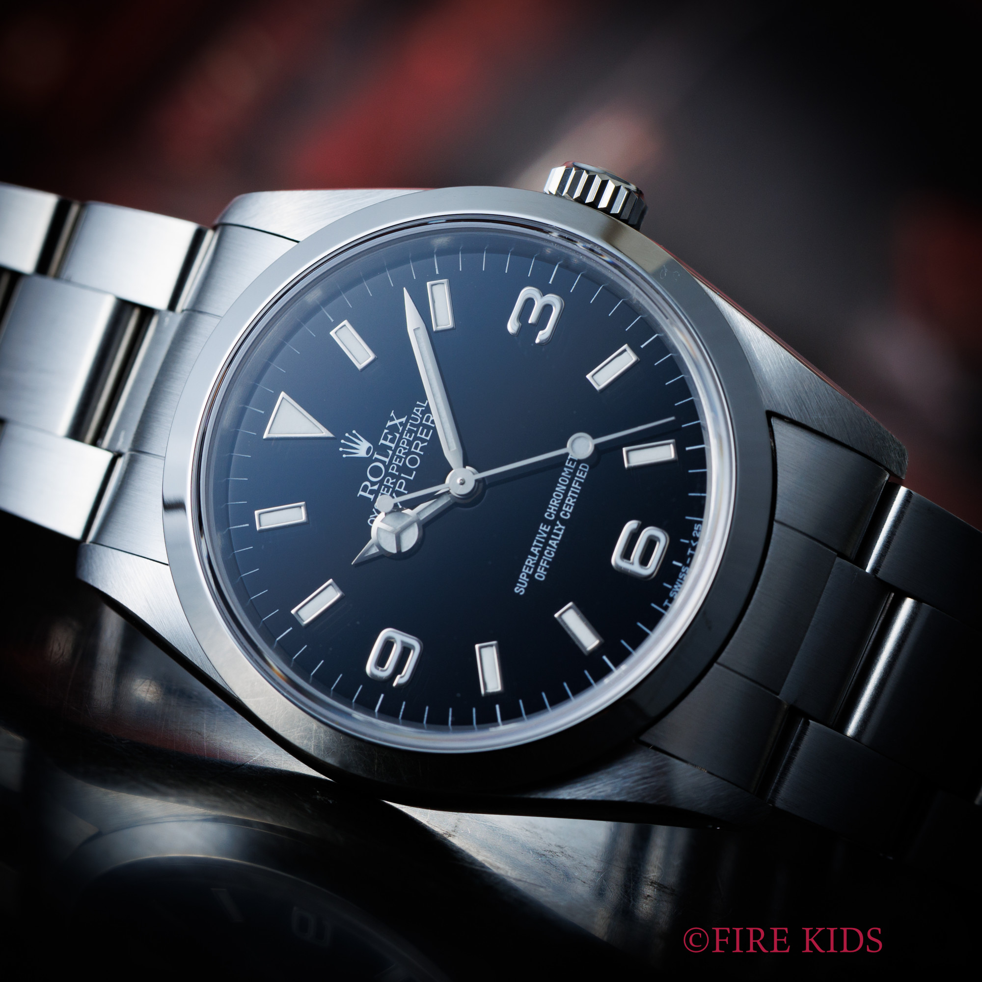 ロレックス ROLEX エクスプローラー 1991年製 シングルバックル トリチウム夜光 Ref.14270初期個体 自動巻き 箱、ギャラ、冊子、タグ付き