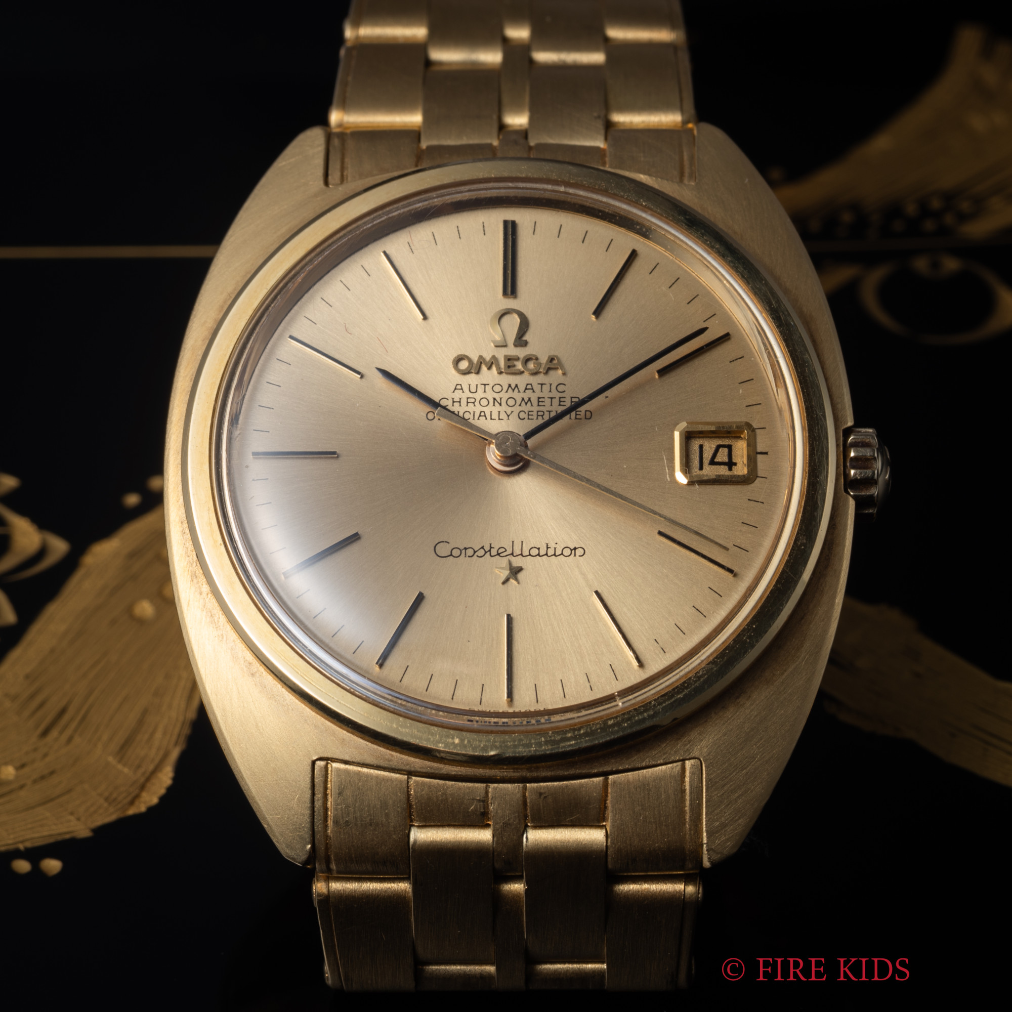 オメガ OMEGA コンステレーション Cライン ジェラルドジェンタデザイン前期 18金イエローゴールド 1968年製 自動巻きクロノメーター Cal.564 Ref.168.009 純正18金エクスパンションブレス 74年ギャラ付き