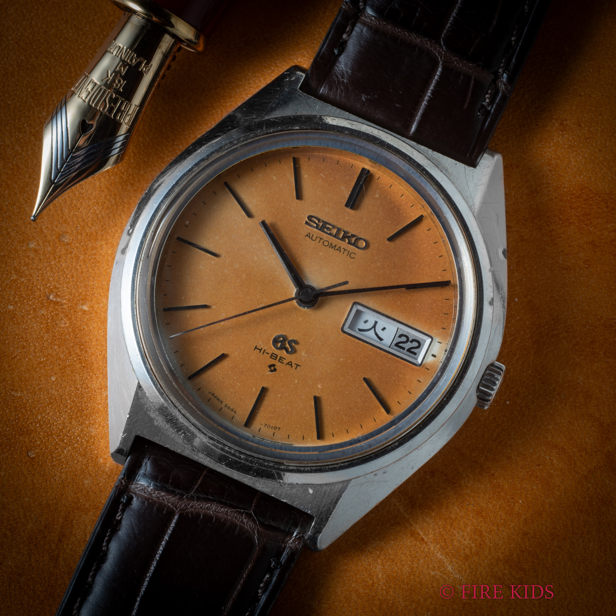 セイコー SEIKO グランドセイコー 56GS 1974年製 Ref.5646-7011 自動巻 オレンジパティーナ文字盤
