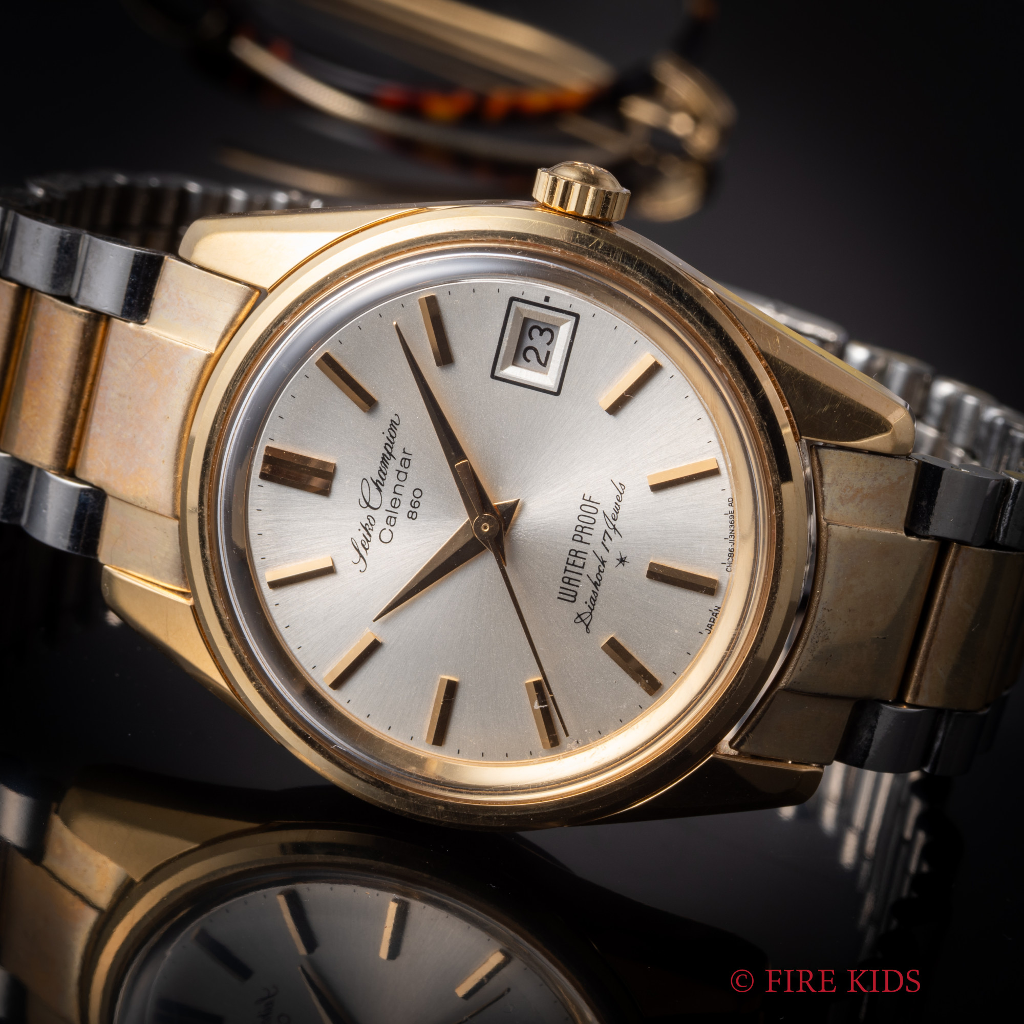 セイコー SEIKO チャンピオン カレンダー860 EGP 1964年製 Ref.7622-8980 手巻き Cal.7622 金張りコンビブレス 値札、タグ付き、裏シール 極美品