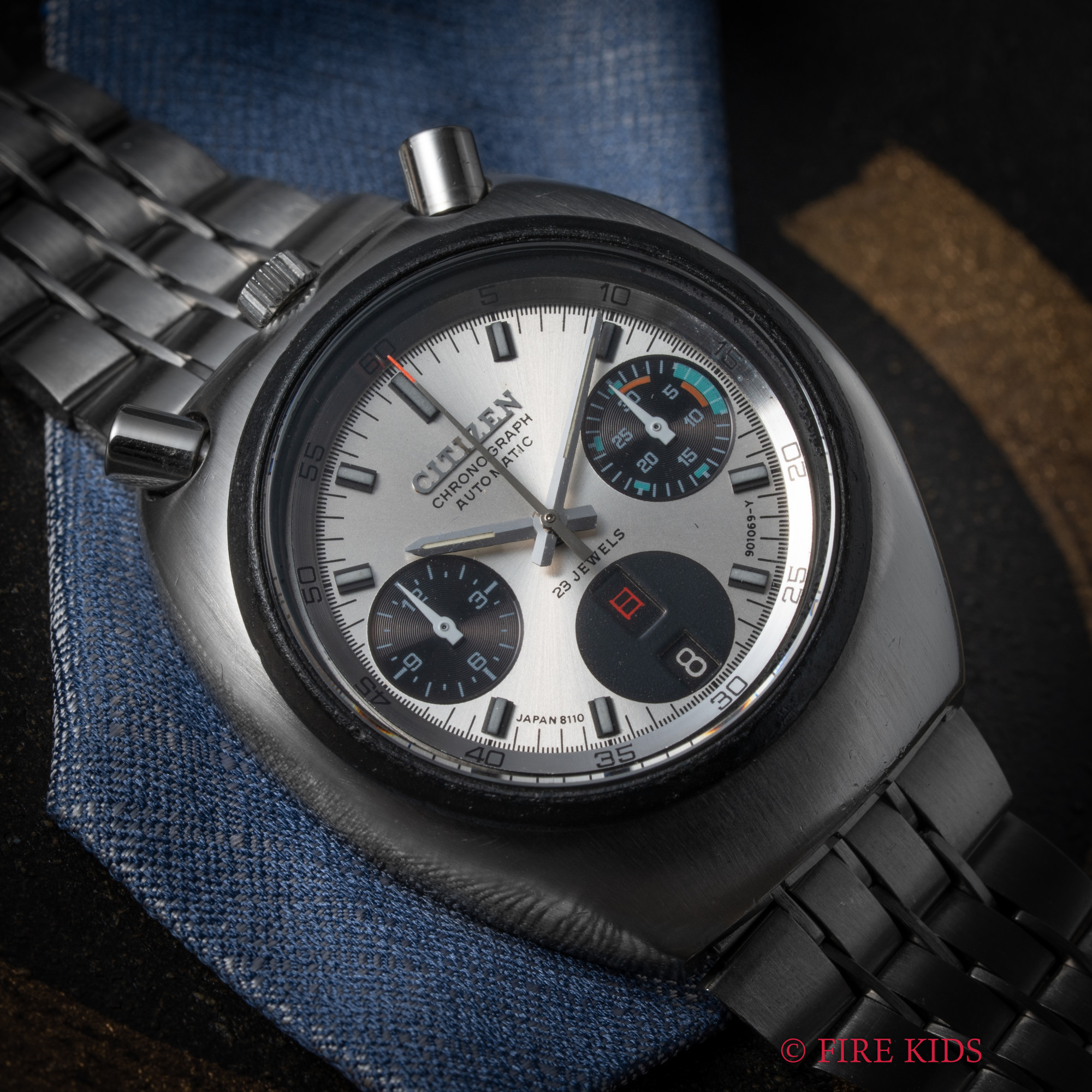 シチズン CITIZEN チャレンジタイマー 1973年製 ツノクロノ Ref.4-901011-K 自動巻 純正ステンレスブレス付