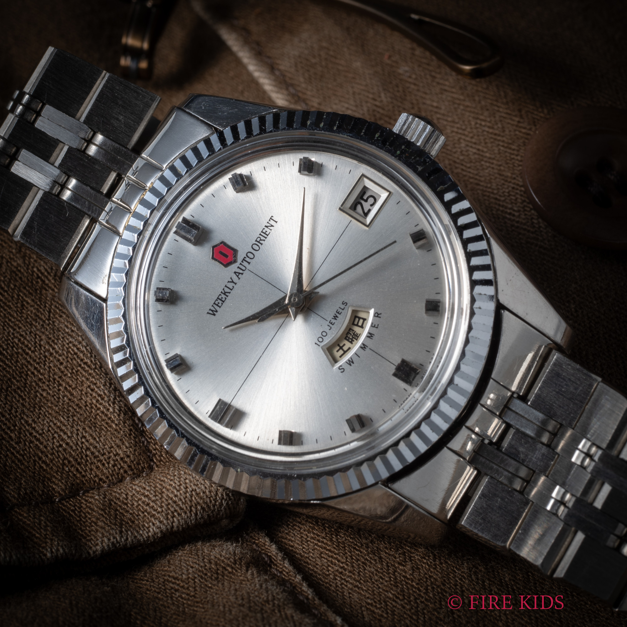 オリエント ORIENT グランプリ100 スイマー 1960年代製 100石 希少モデル 純正ステンレスブレス付