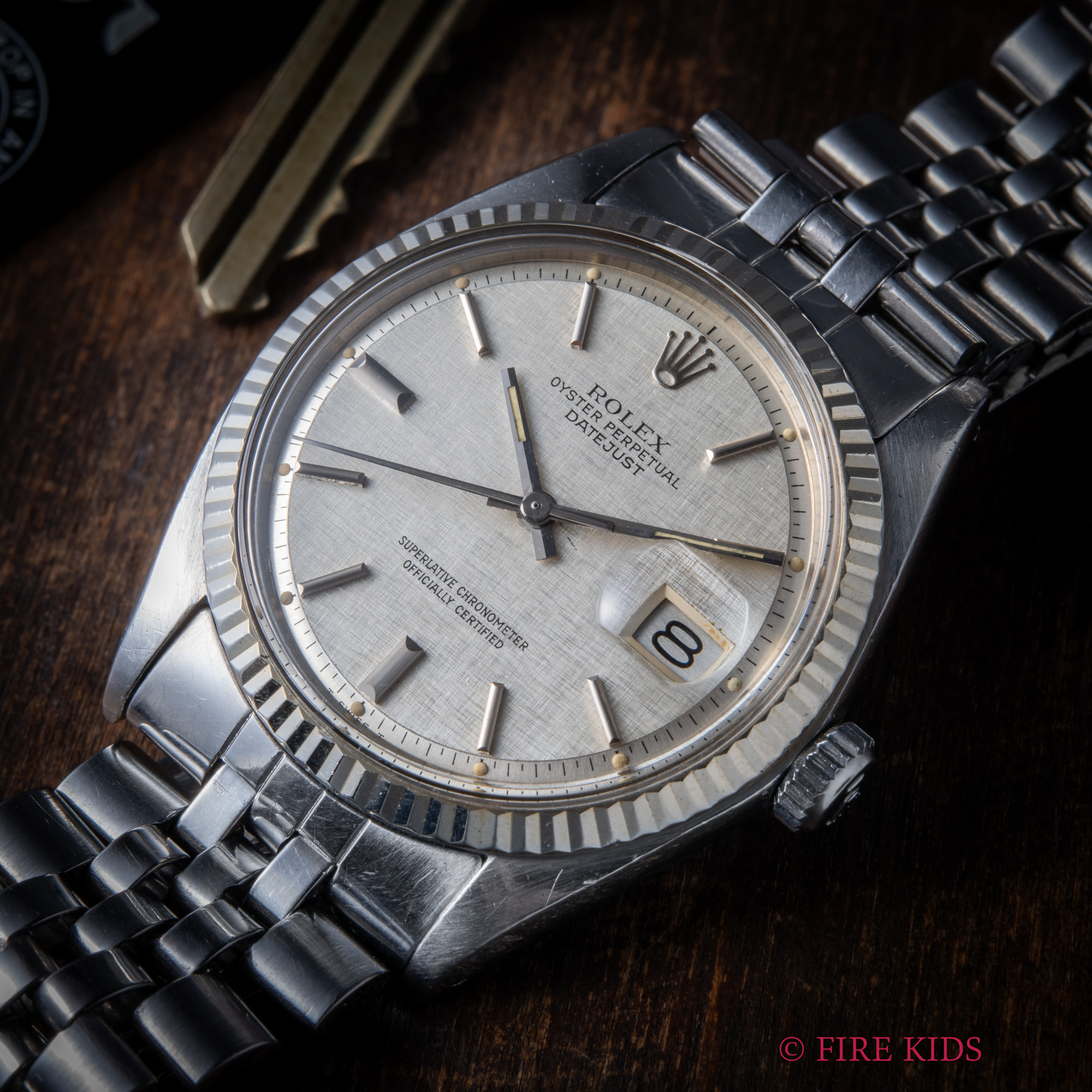 ロレックス ROLEX デイトジャスト リネンダイヤル 1973年製 Ref.1601 自動巻きクロノメーター Cal.1570 純正ジュビリーブレスレット ハック付き