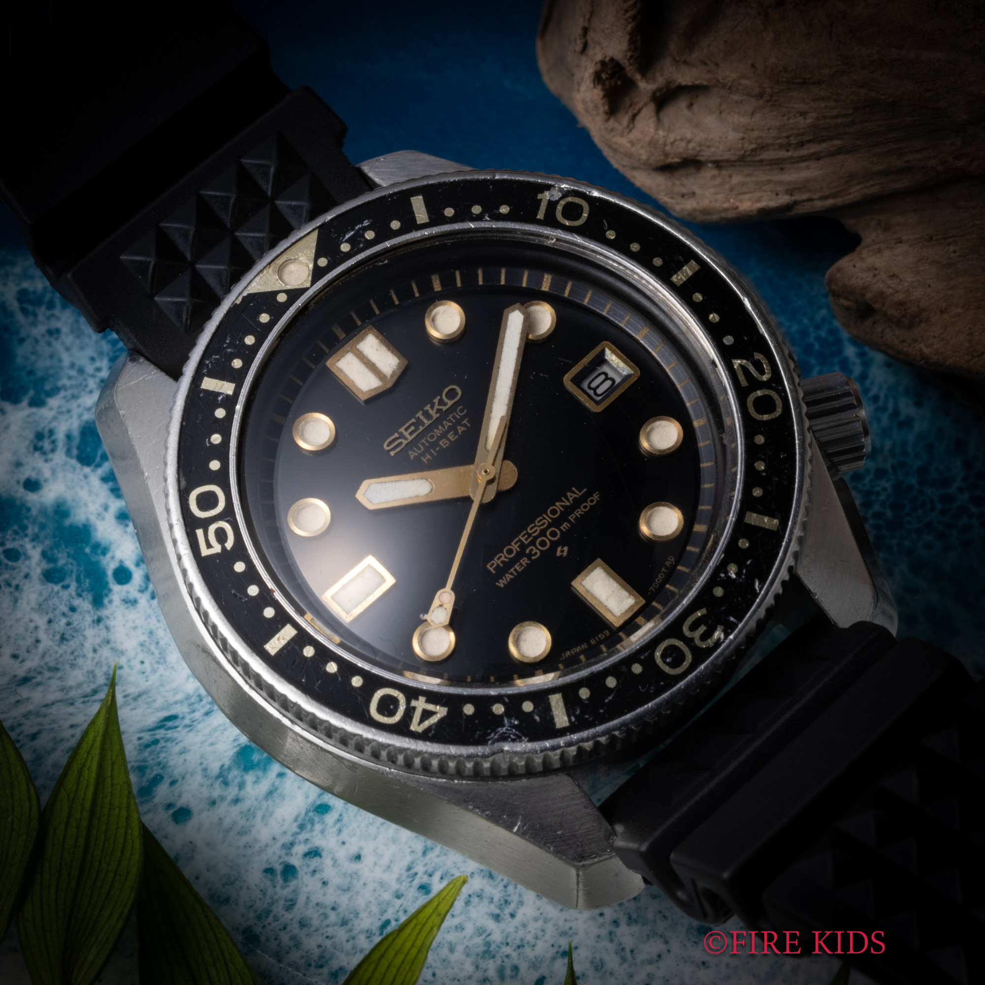 セイコー SEIKO 300ｍダイバープロフェッショナル 後期型 1968年製 Ref.6159-7000 ワンピースケース 自動巻きハイビート Cal.6159A 純正ラバーバンド