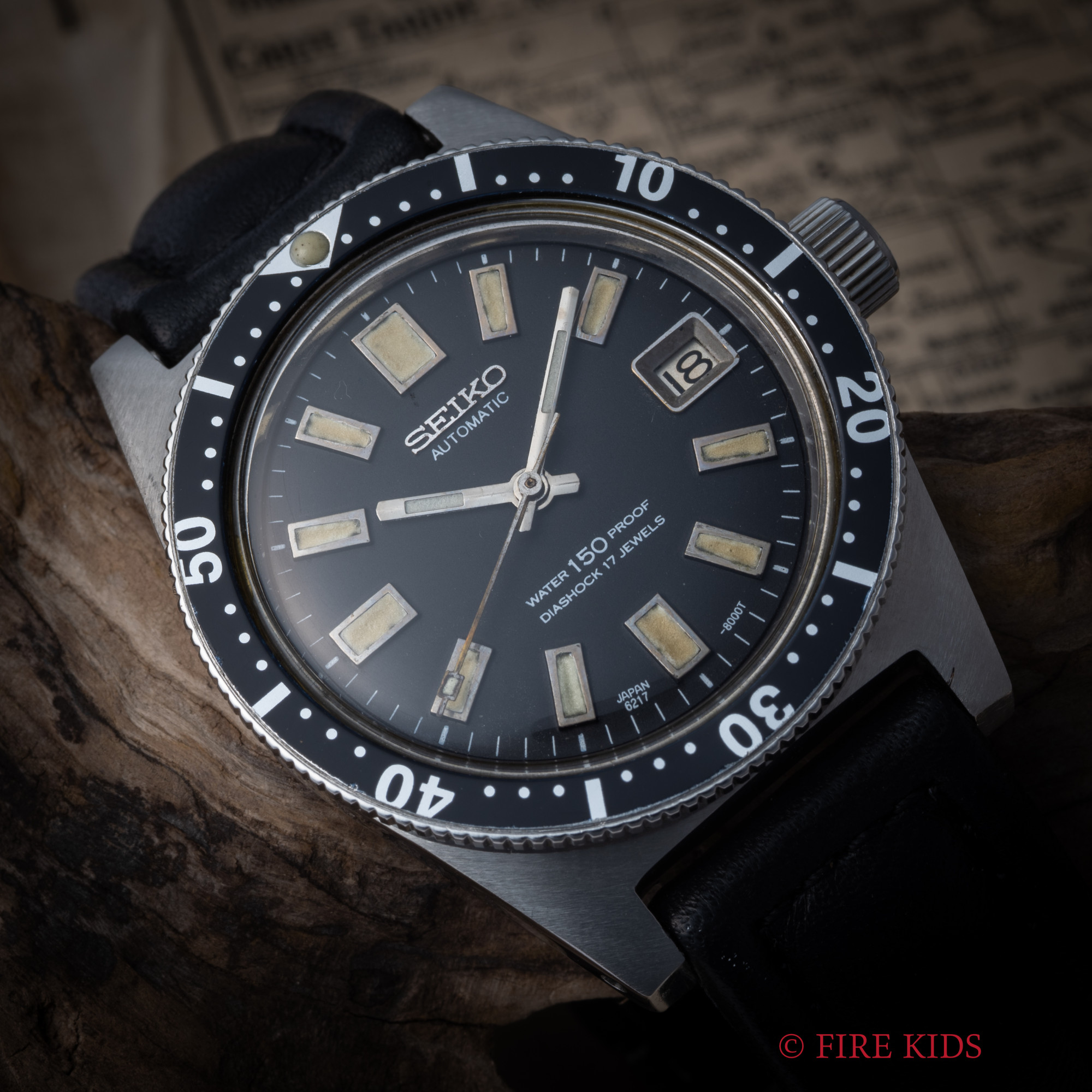 セイコー SEIKO 150ｍダイバー ファーストモデル 後期型 1966年製 Ref.6217-8001 自動巻き Cal.6217A イルカマーク 純正Dバックル