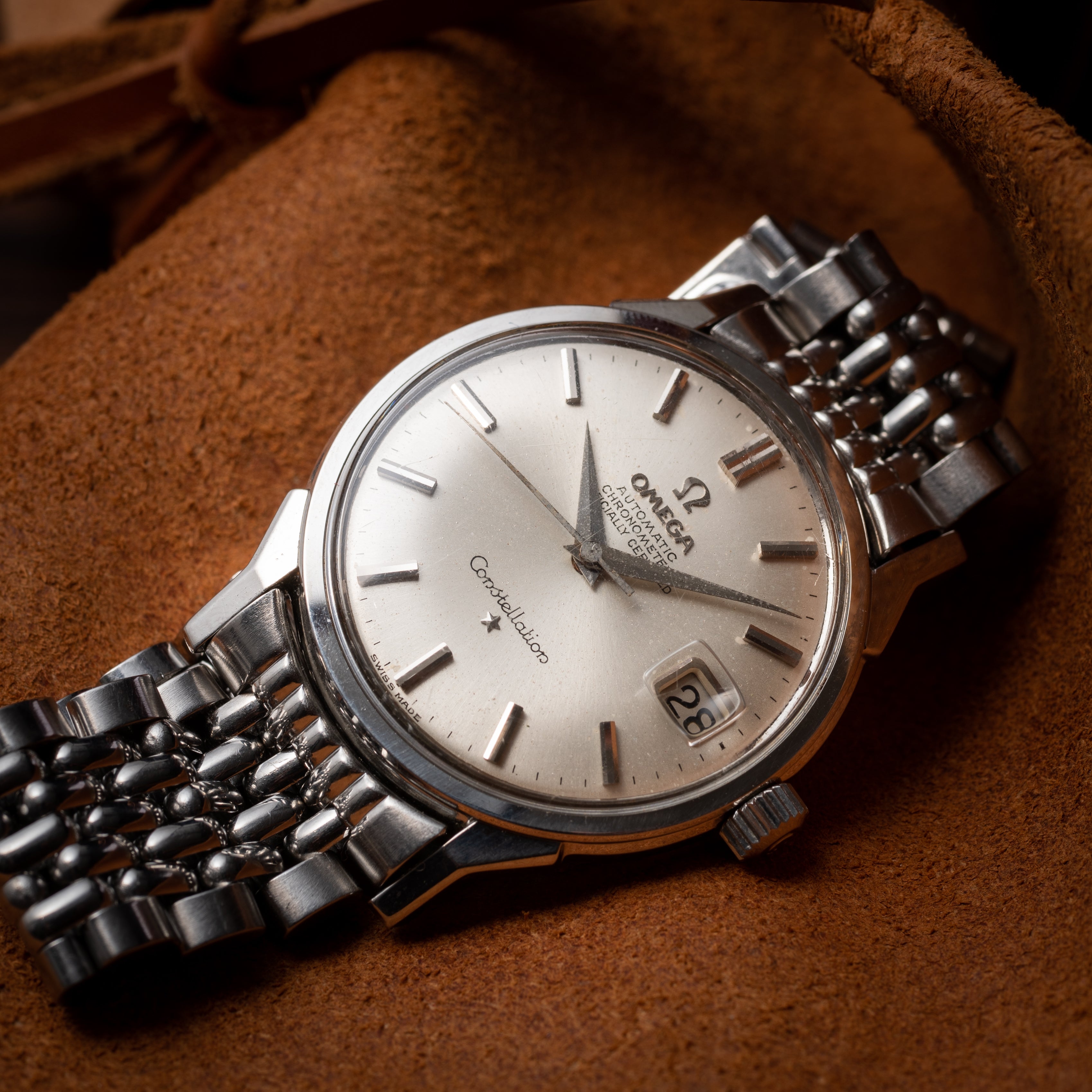 オメガ コンステレーション 1966年製 クロノメーター シルバーダイヤル 純正ブレス付き