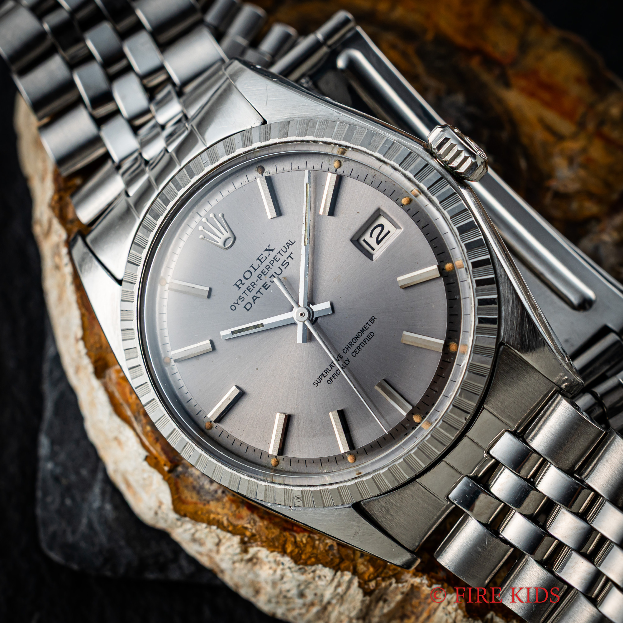 ロレックス ROLEX デイトジャスト グレーダイヤル 1969年製 Ref.1603 エングレーブドベゼル 自動巻き Cal.1570 純正巻きジュビリーブレス