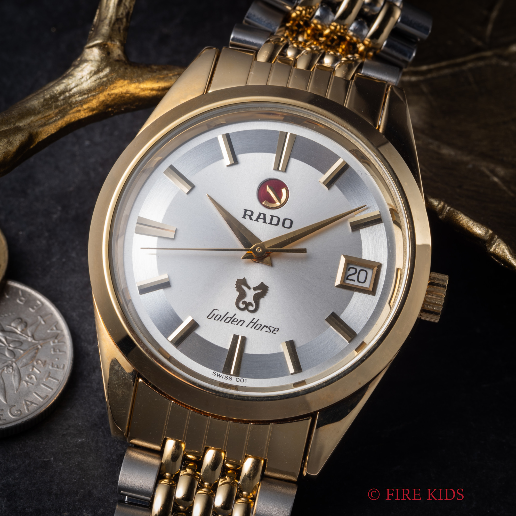 ラドー RADO ゴールデンホース 1970年代製 Ref.633.3649.2 自動巻 純正コンビブレス ミントコンディション ギャラ、タグ付