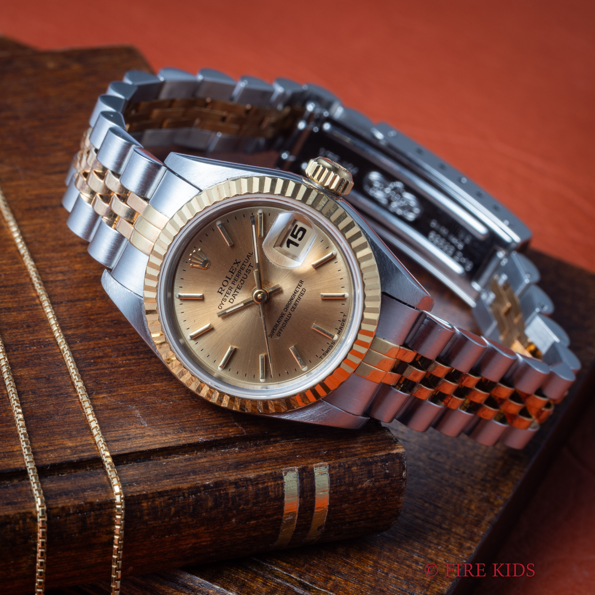ロレックス ROLEX 1996年製 デイトジャスト レディース コンビ Ref.69173 シャンパンダイヤル 自動巻クロノメーター 純正ブレス