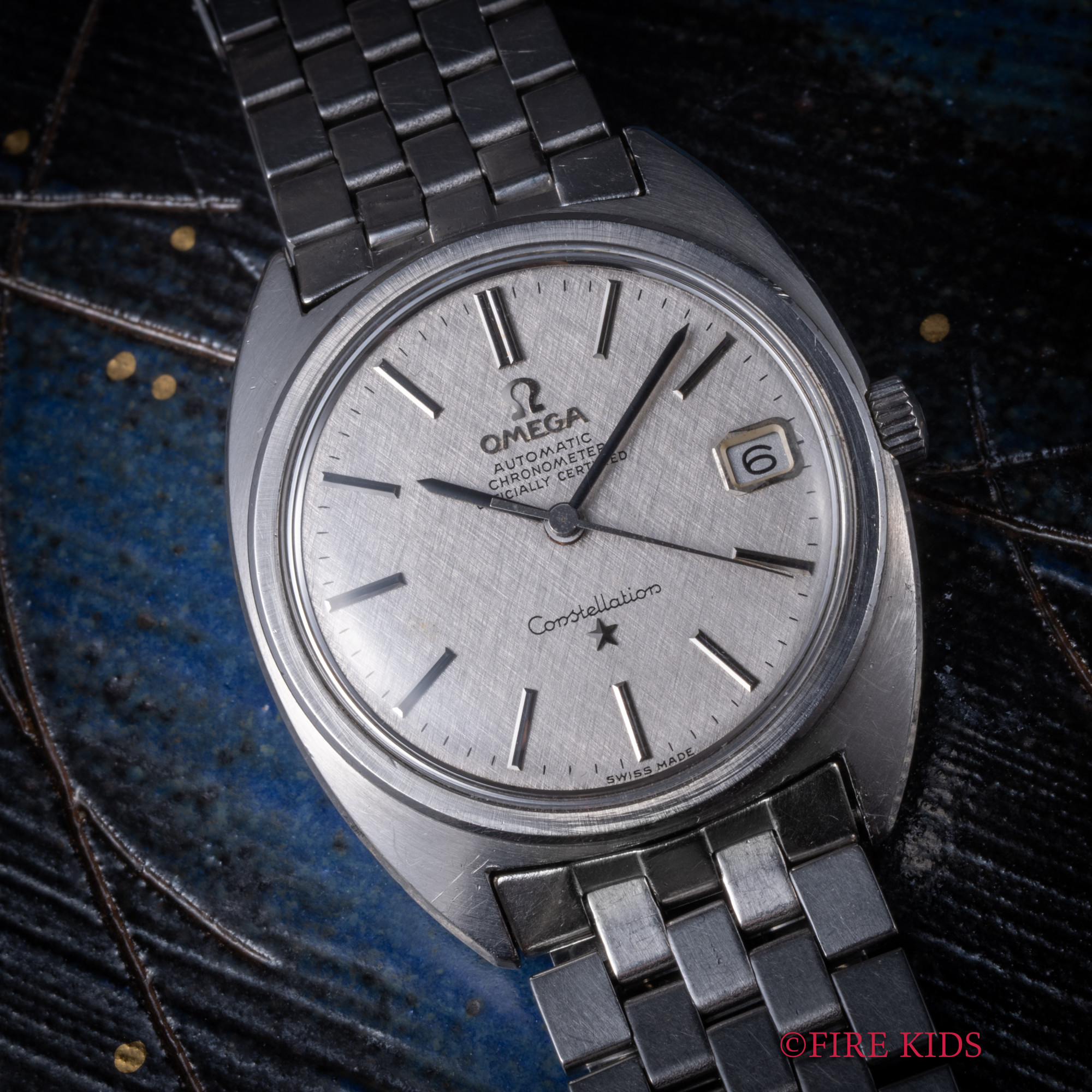 オメガ OMEGA コンステレーション 1969年製 Ref.168.017 ジェンタ前期型 リネンダイヤル クロノメーター自動巻 純正ブレス