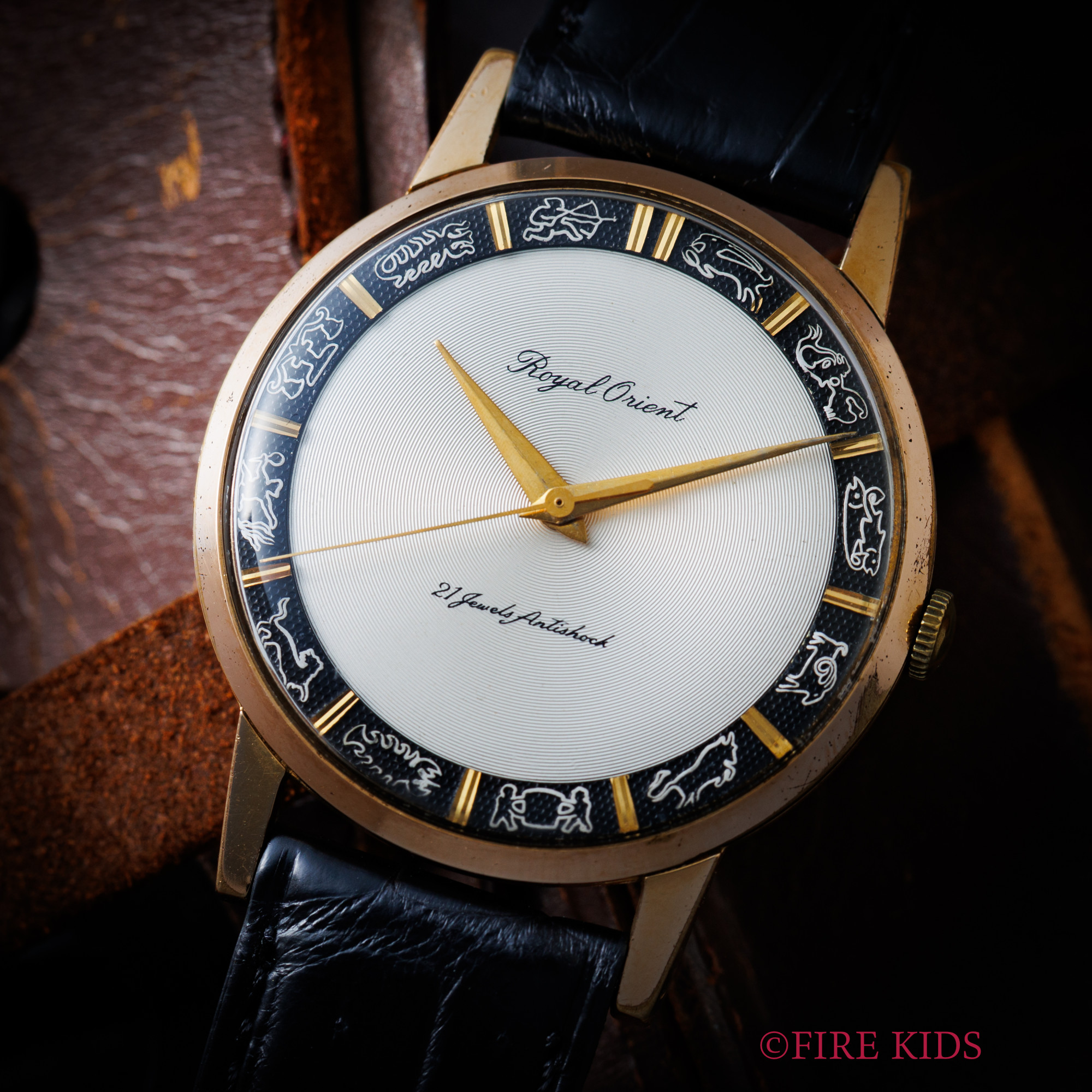 オリエント ORIENT ロイヤルオリエント星座ダイヤル 1960年代 手巻き 金張り/ステンバック Ref.U12401