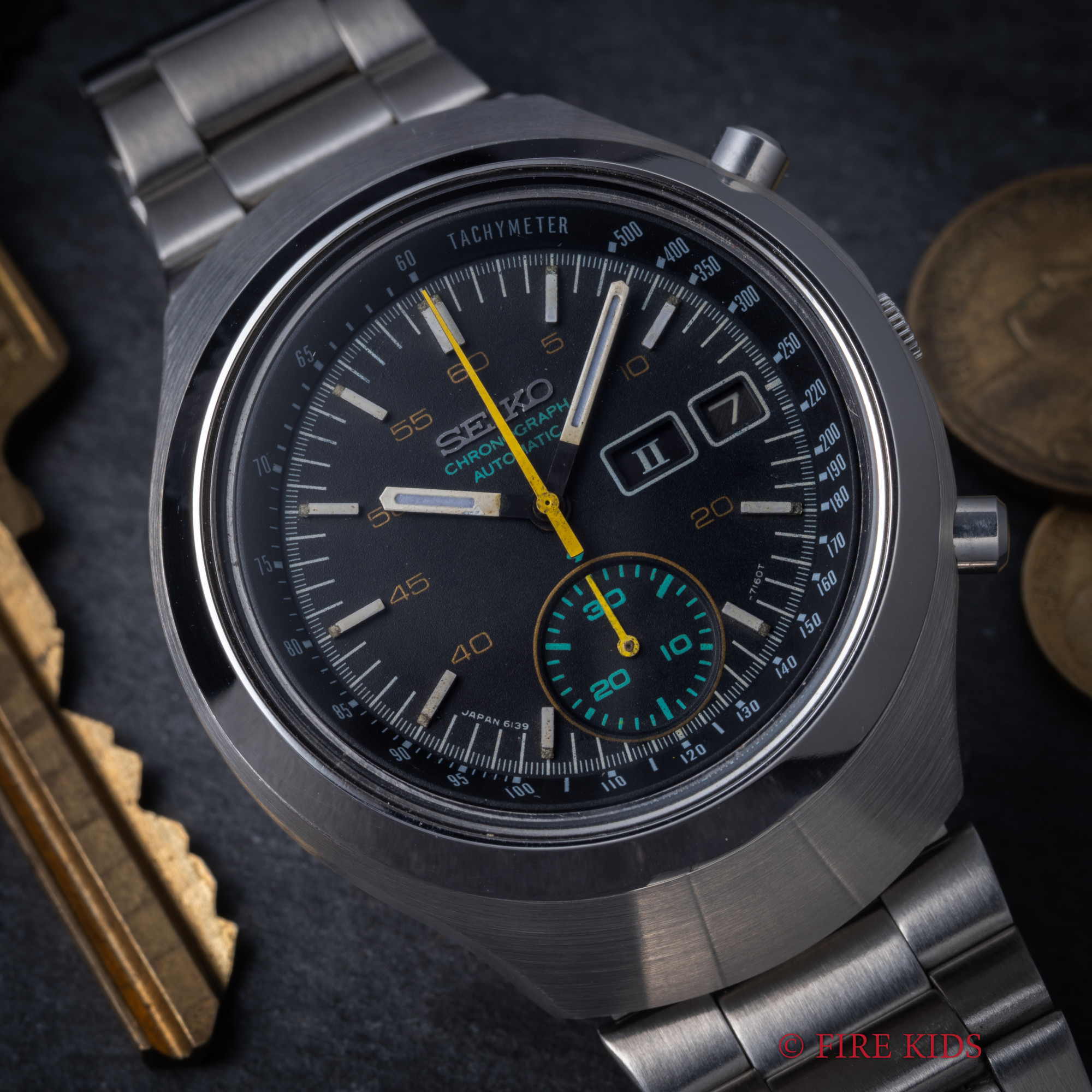 セイコー SEIKO クロノグラフ 1977年製 フジツボ デイデイト 自動巻きクロノグラフ 純正ブレス
