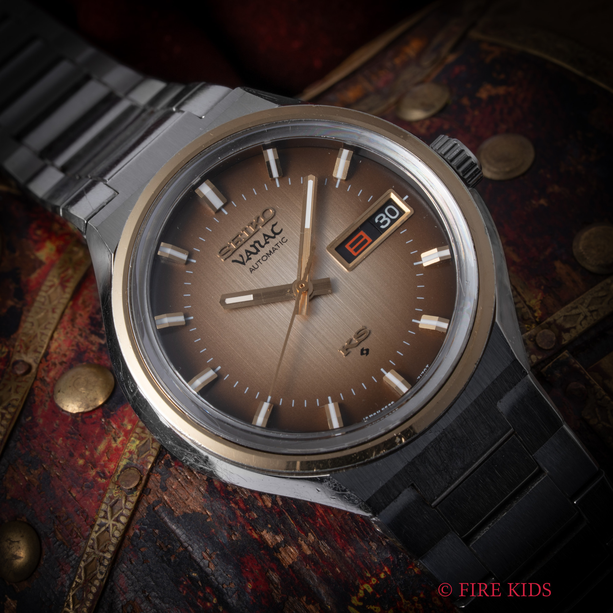 キングセイコー KING SEIKO 56KS 1973年製 バナック コンビ ブラウングラデーション ハイビート自動巻き 純正ブレス